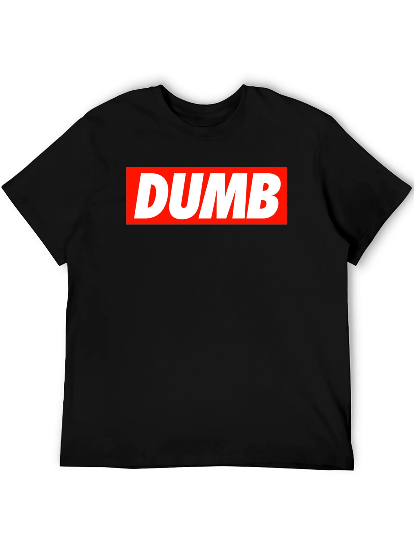 Black DUMB Graphic T-Shirt - Bold Statement Tee view 5