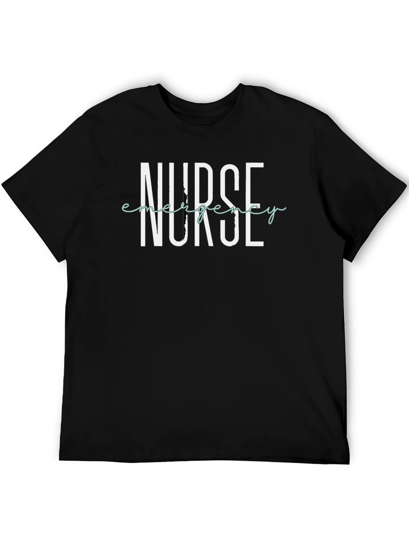 Black Emergency Nurse T-Shirt - Black view 5