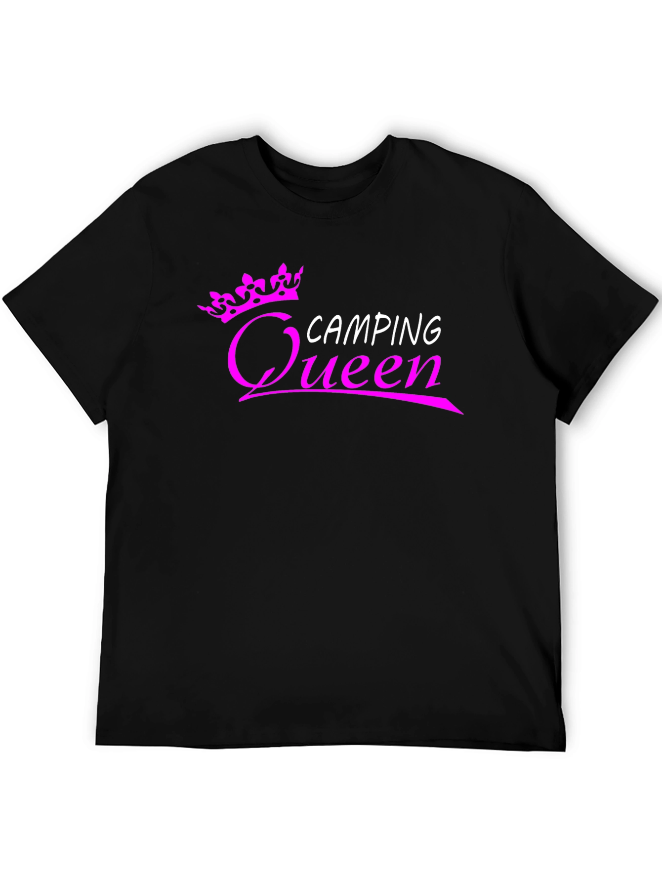 Black Camping Queen Graphic Tee - Black view 5