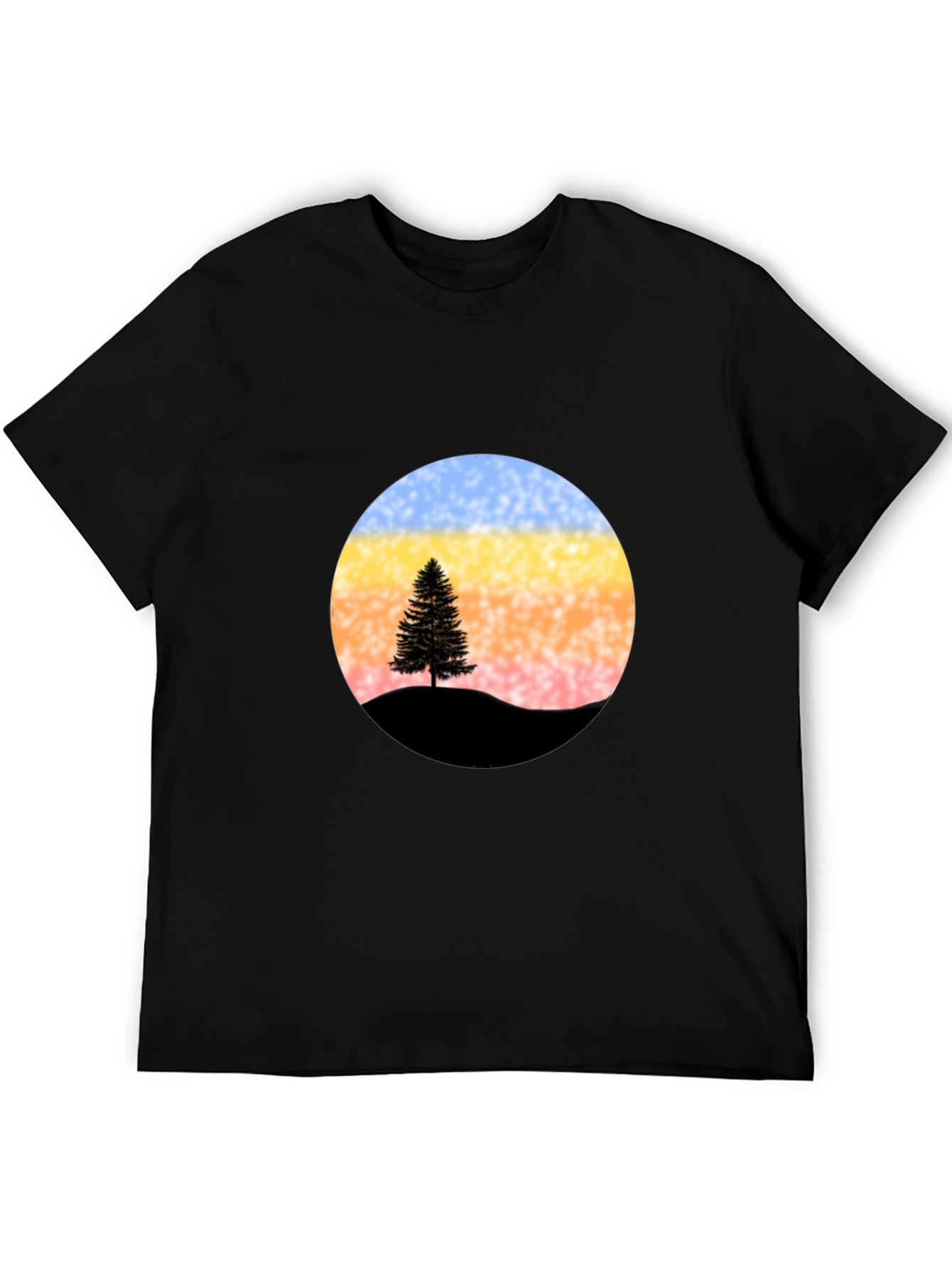 Black Sunset Tree Graphic Tee - Stylish & Unique view 5