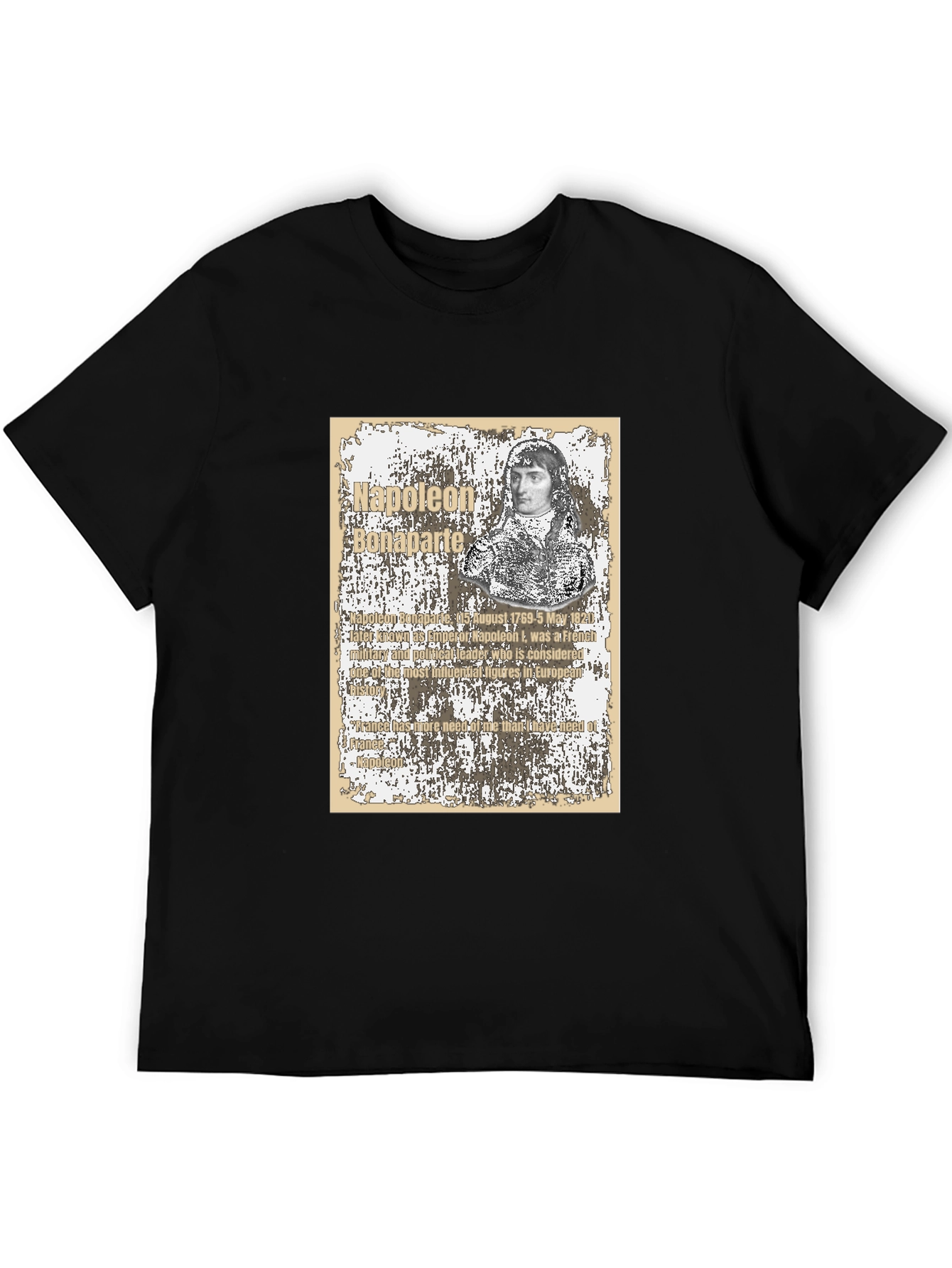 Black Napoleon Bonaparte Graphic T-Shirt  view 5