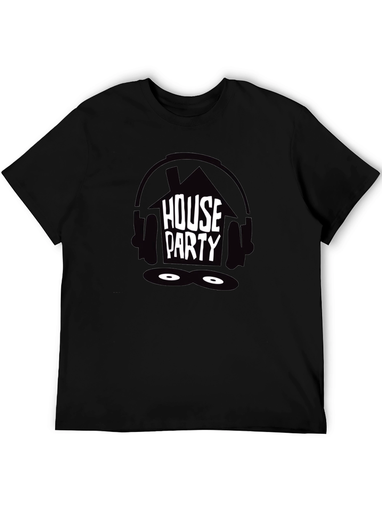 Black House Party Black Graphic Tee view 5