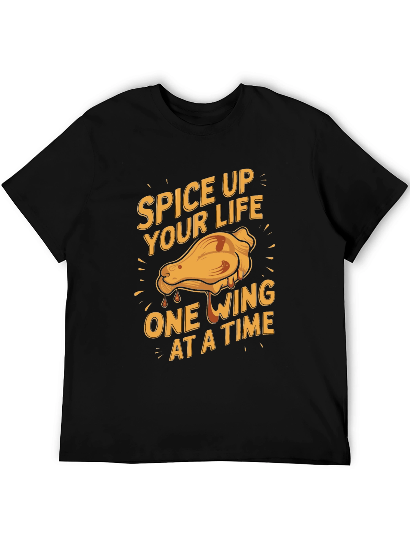 Black Spice Up Your Life Chicken Wing Graphic Tee view 5