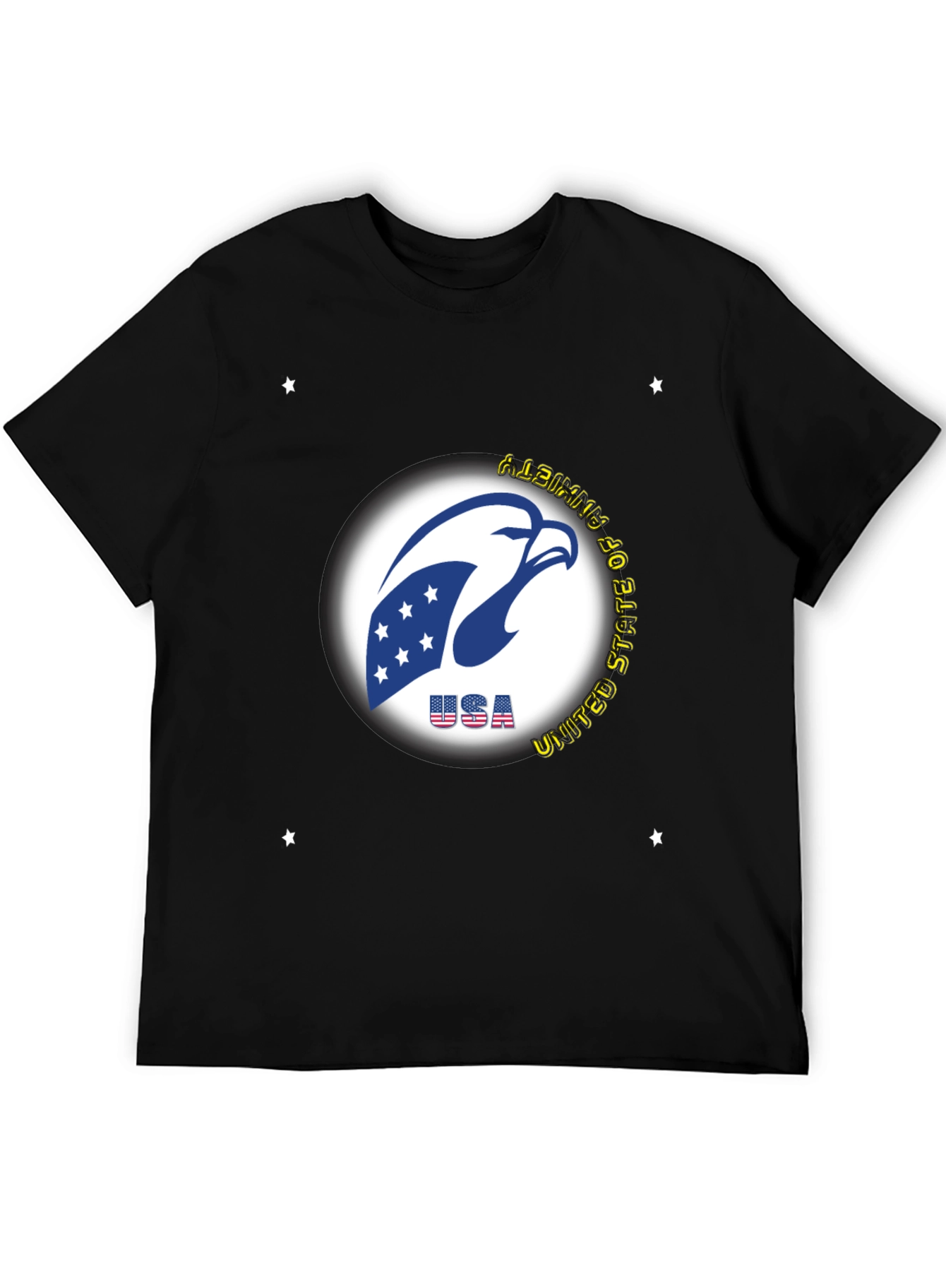 Black USA Eagle Graphic Tee - Patriotic Style view 5
