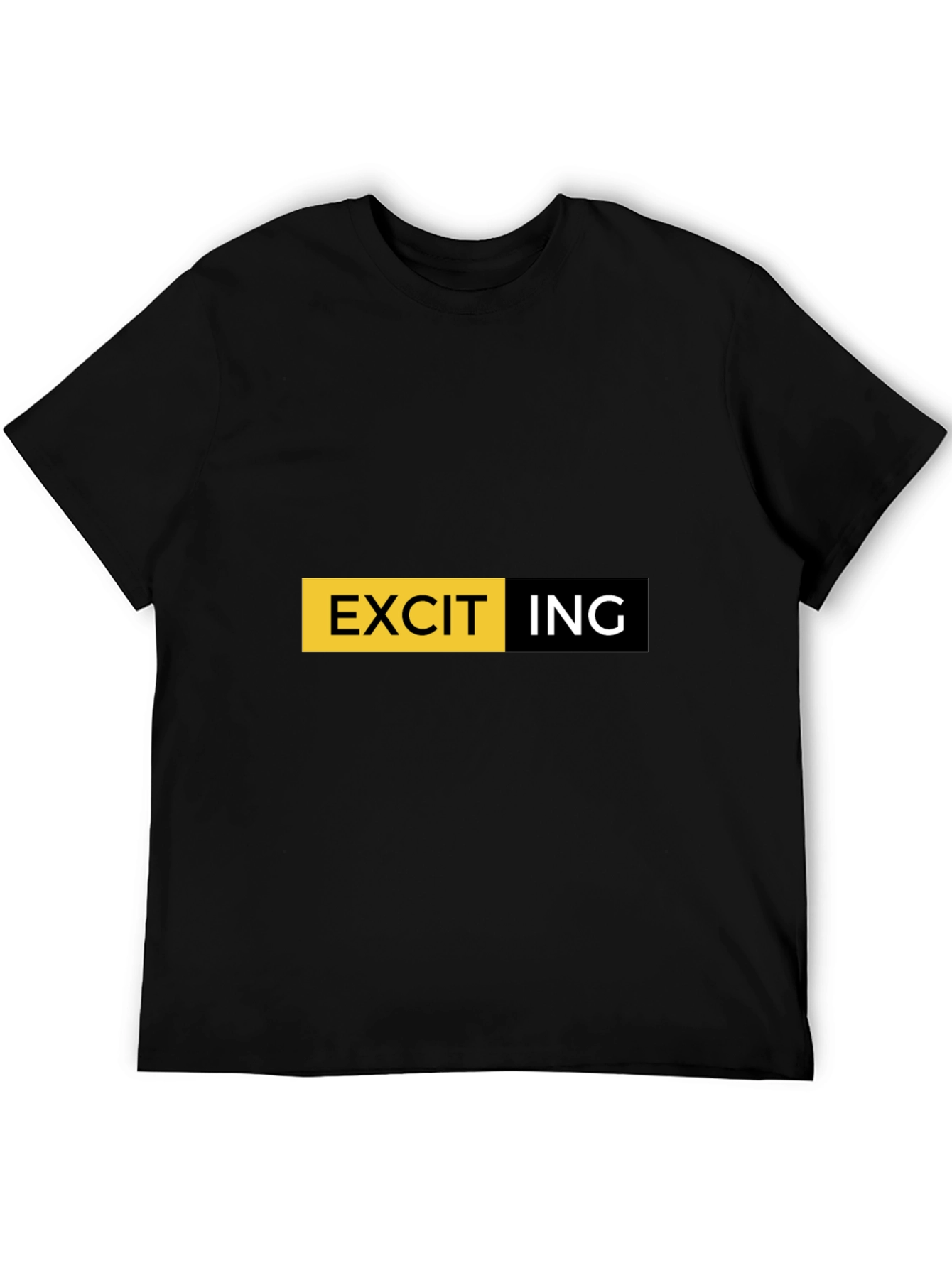 Black Exciting Graphic Print Crew Neck T-Shirt view 5