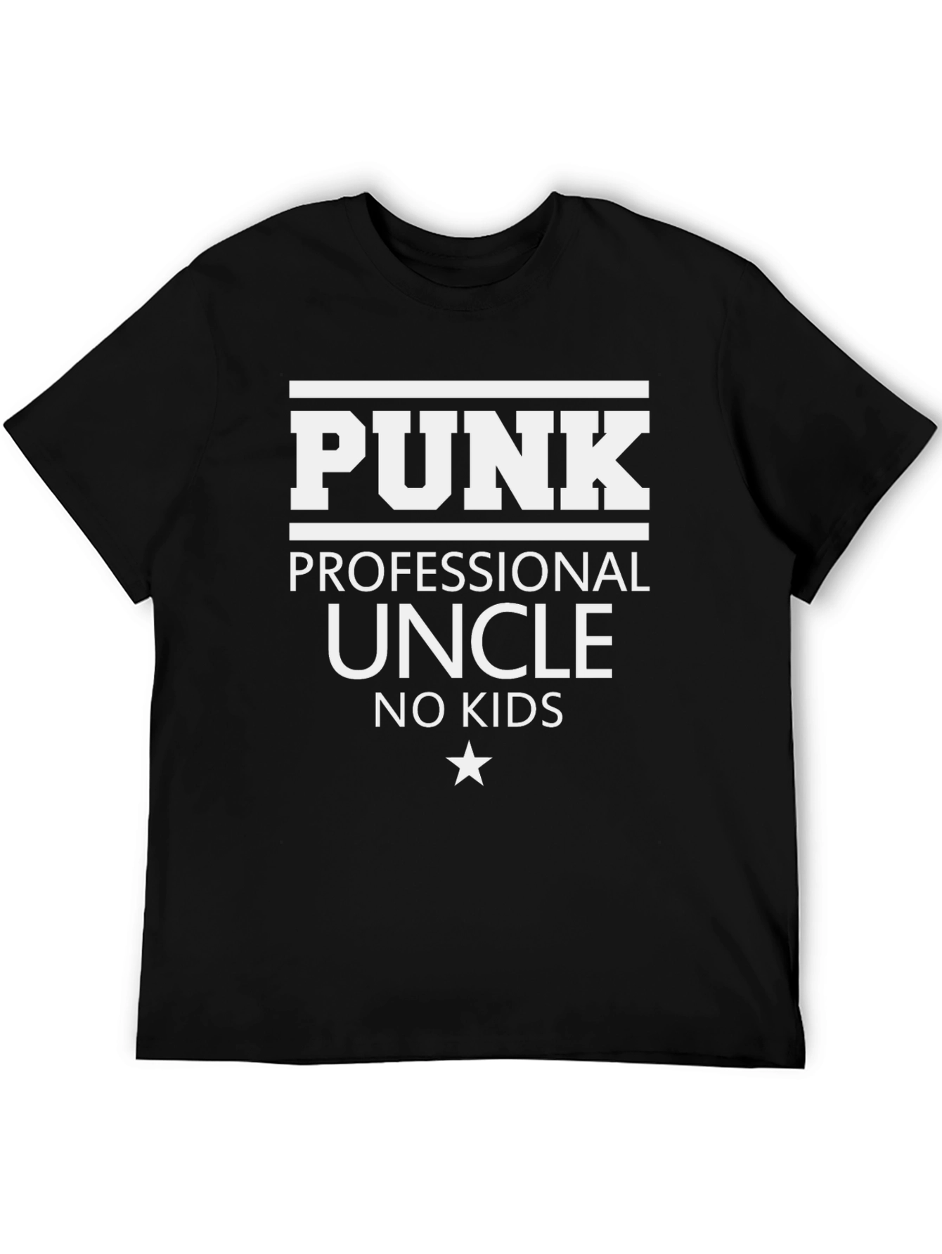 Black Punk Professional Uncle No Kids Black T-Shirt view 5