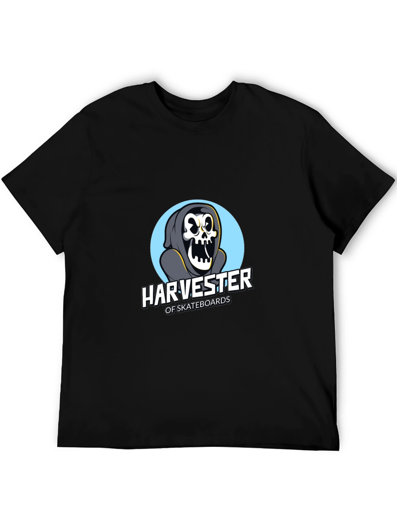 Black Harvester of Skateboards Graphic Tee view 5
