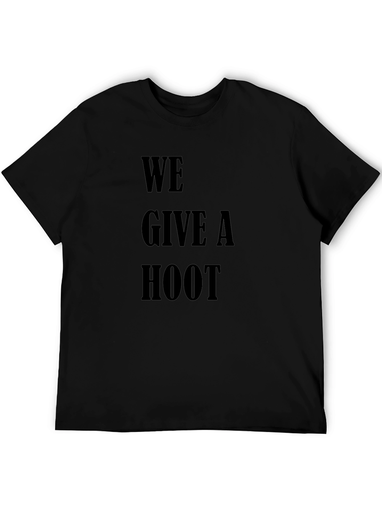 Black We Give A Hoot Graphic T-Shirt - Black view 5