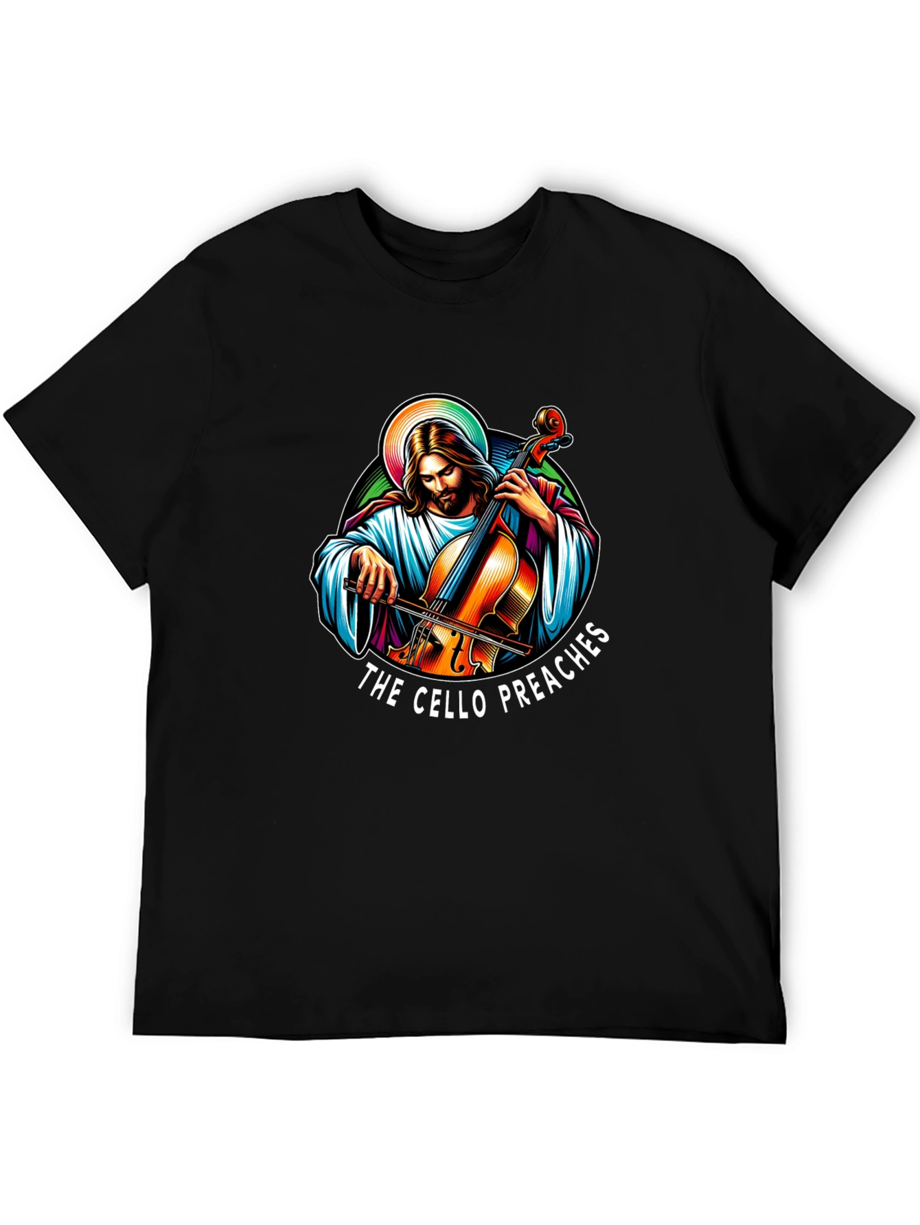 Black The Cello Preaches Black T-Shirt view 5