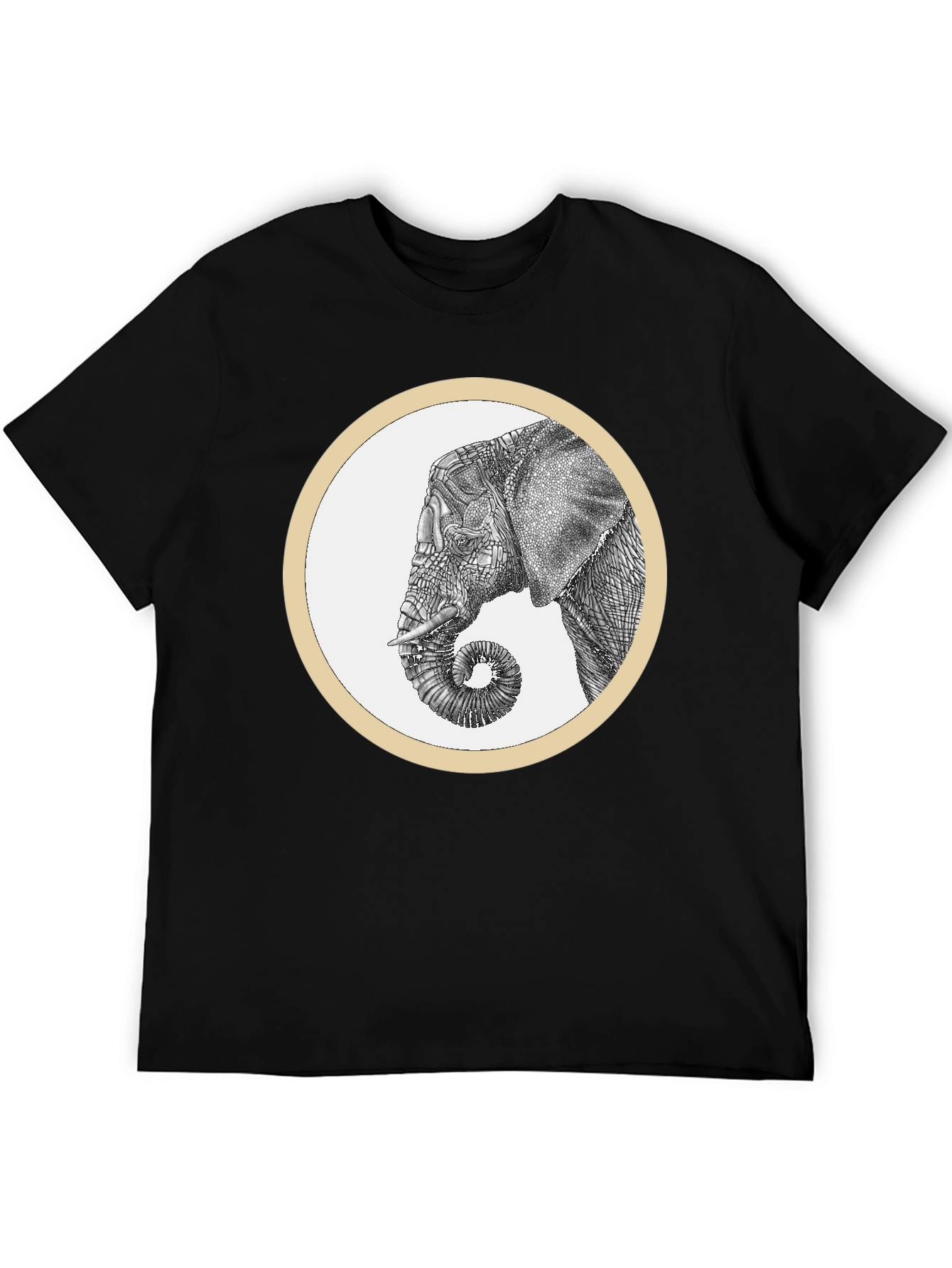 Elephant Graphic Tee - Stylish Black Cotton T-Shirt - 5