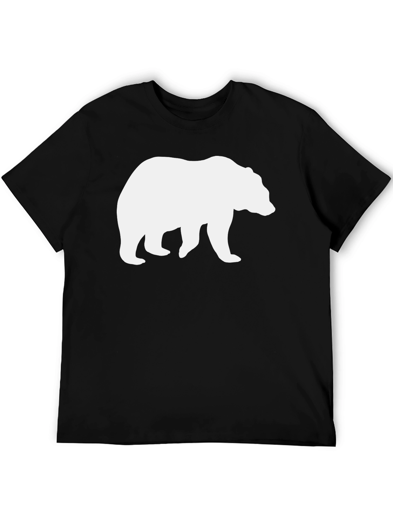 Black Bear Graphic Tee - Black Casual T-Shirt view 5