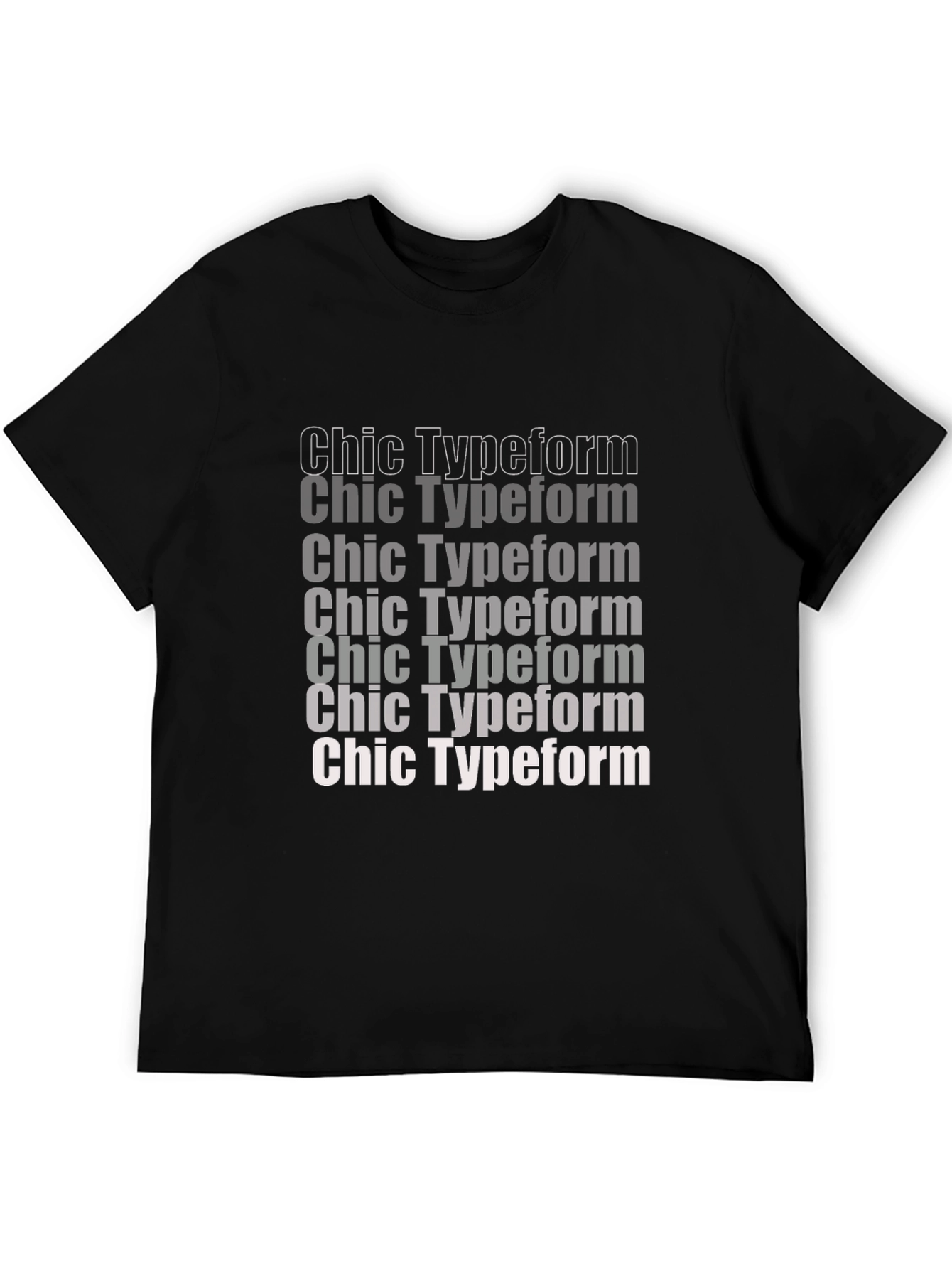 Black Chic Typeform Graphic Tee - Stylish Comfort view 5