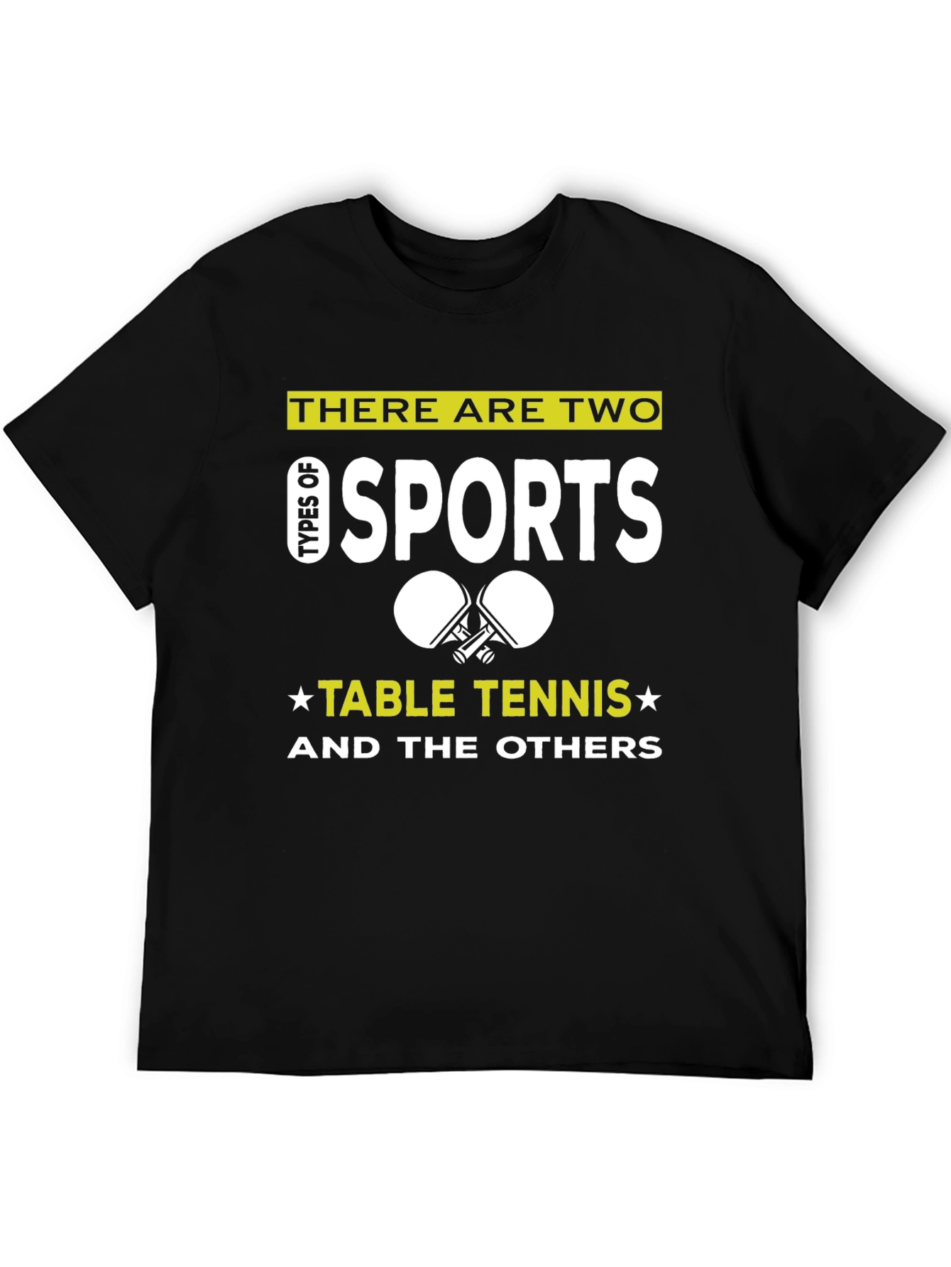 Black Table Tennis T-Shirt - Two Types of Sports view 5