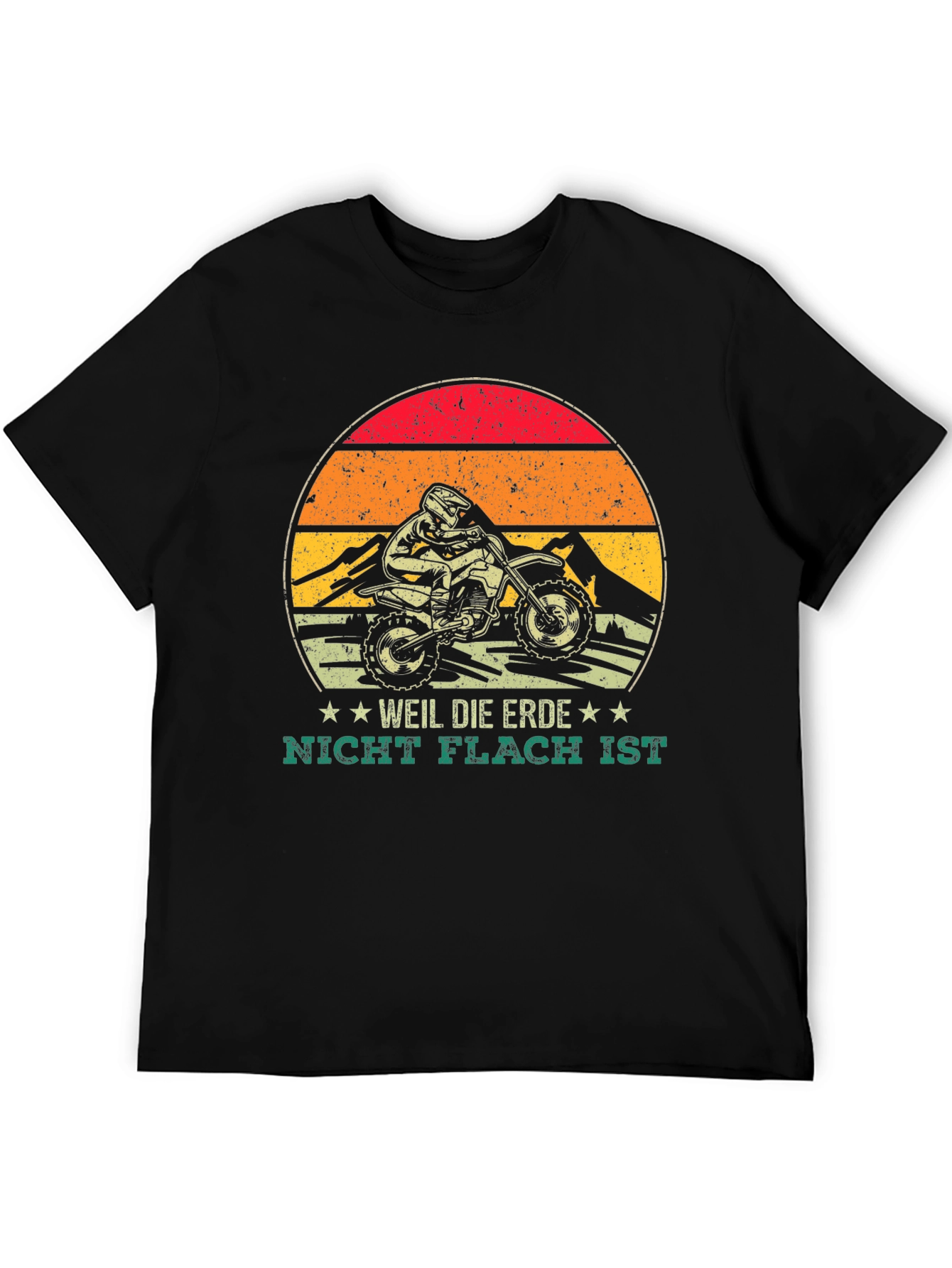 Black Dirt Bike 'Weil Die Erde' Graphic Tee view 5