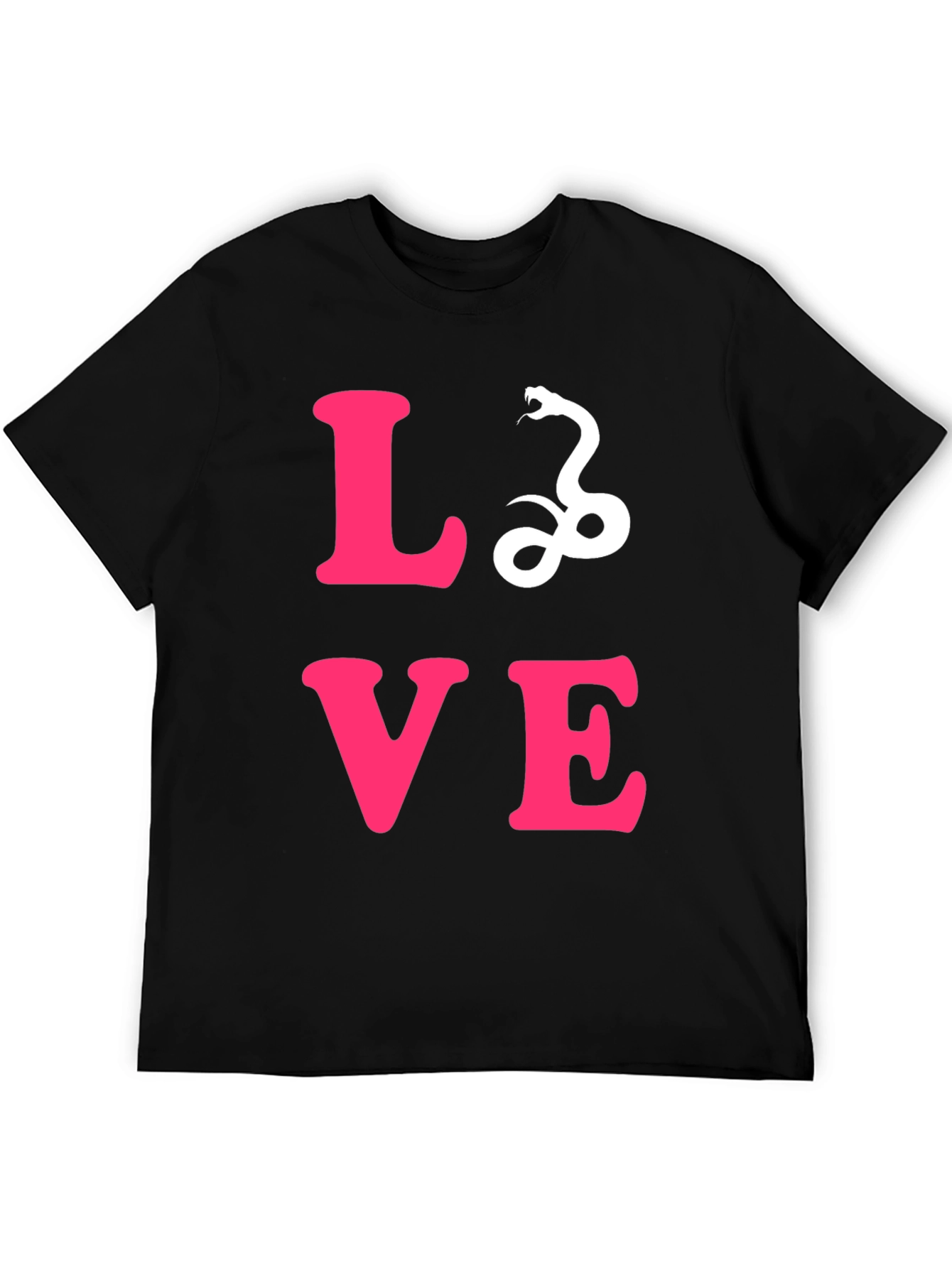 Black Love Snake Graphic Tee - Stylish Unisex T-Shirt view 5