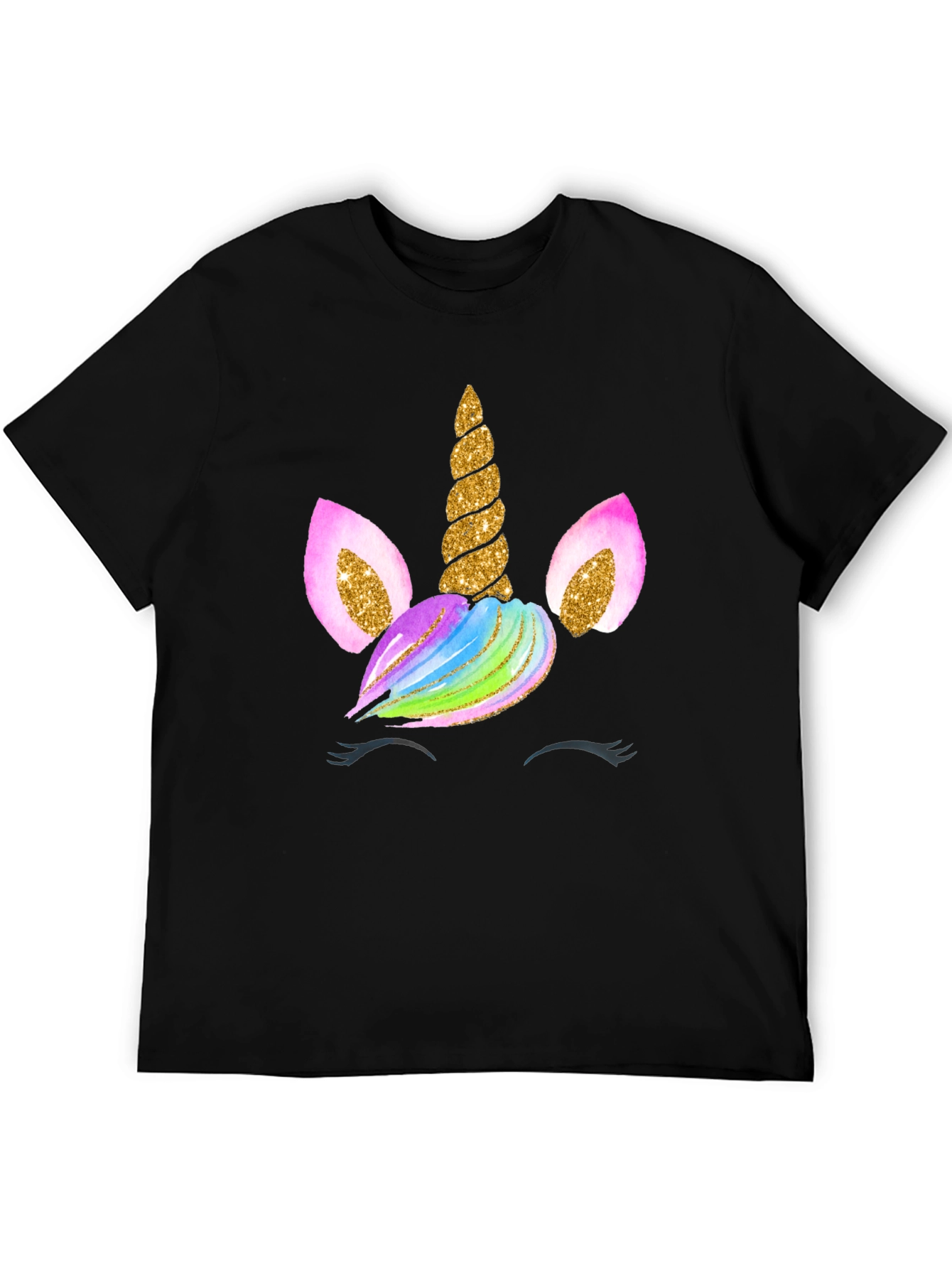 Black Unicorn Graphic Black T-Shirt  view 5