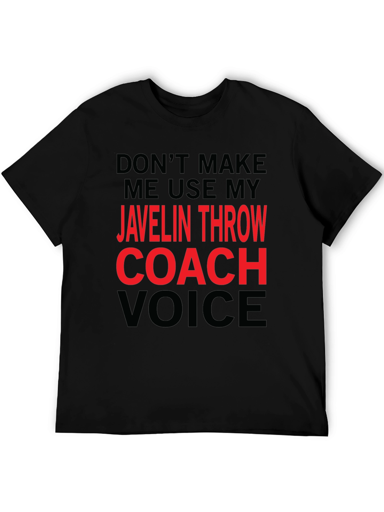 Black Javelin Throw Coach T-Shirt - Funny Sports Tee view 5