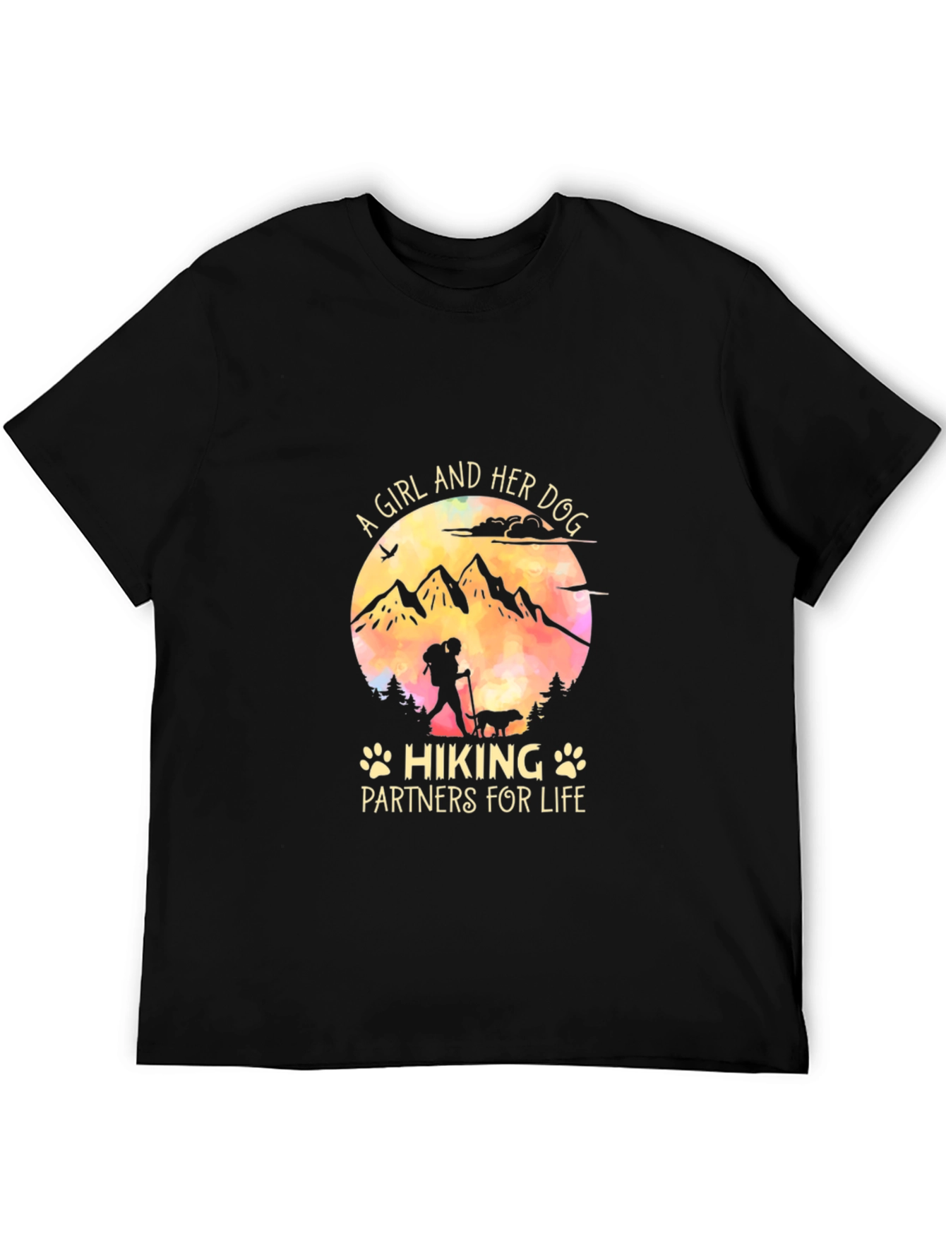 Black Hiking Partners Graphic Tee - Black view 5