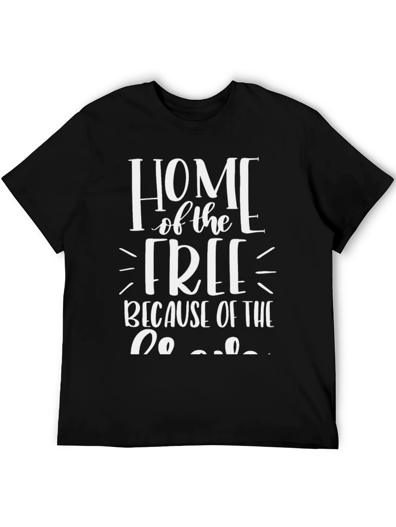 Black Home of the Free T-Shirt view 5