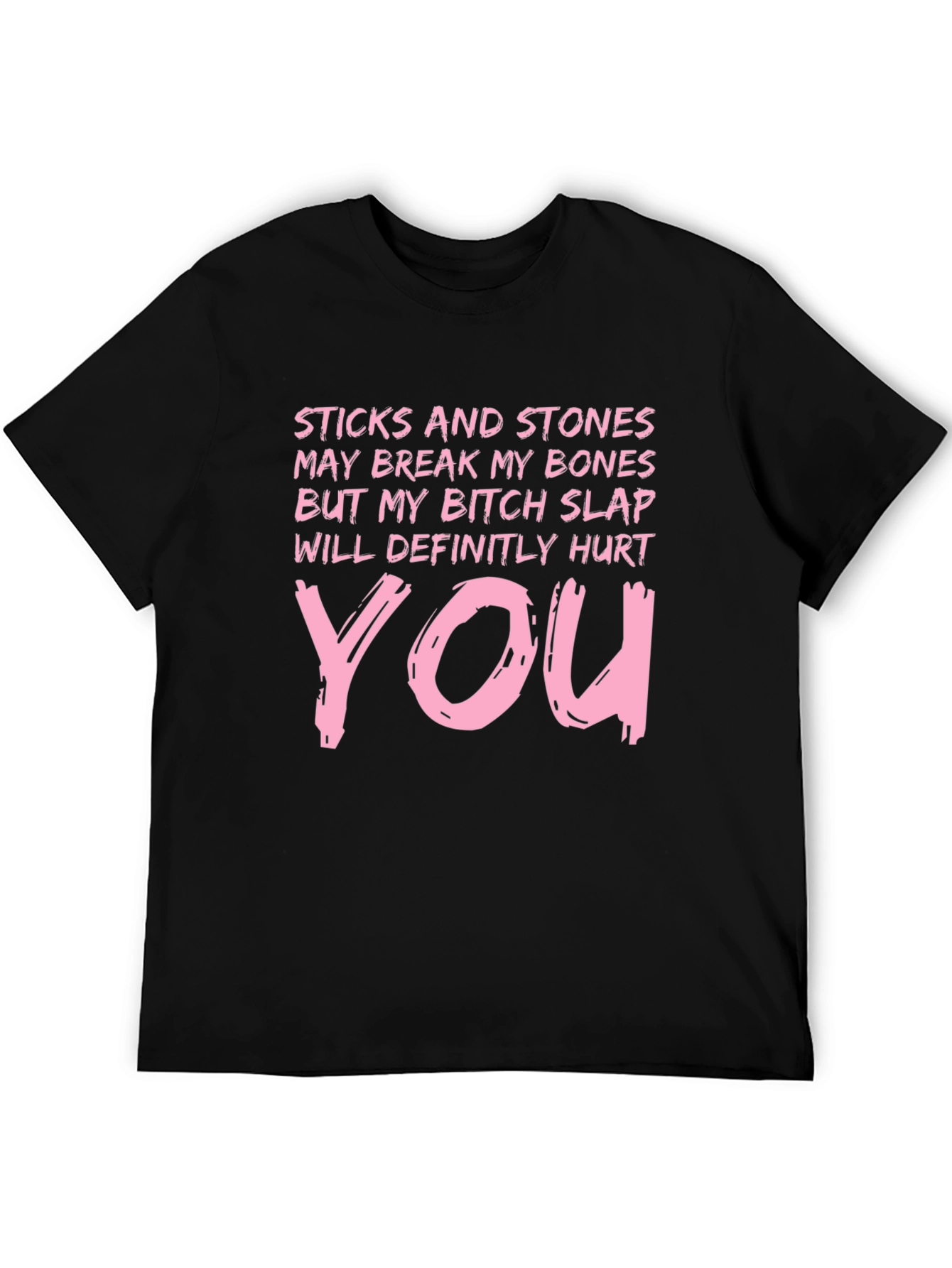 Black Sticks & Stones Novelty Graphic T-Shirt view 5