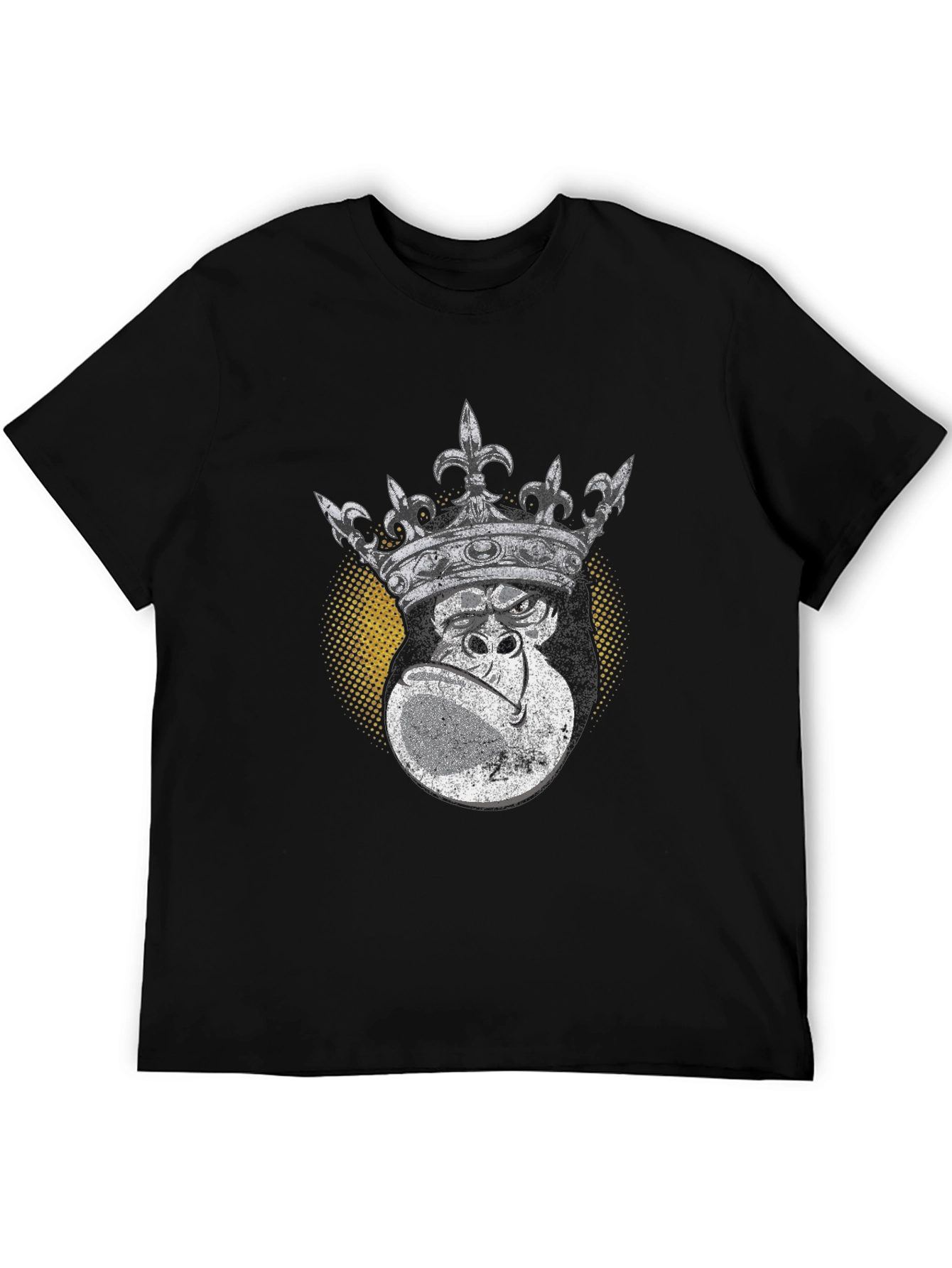 Black King Kong Graphic Tee - Black Cotton T-Shirt view 5