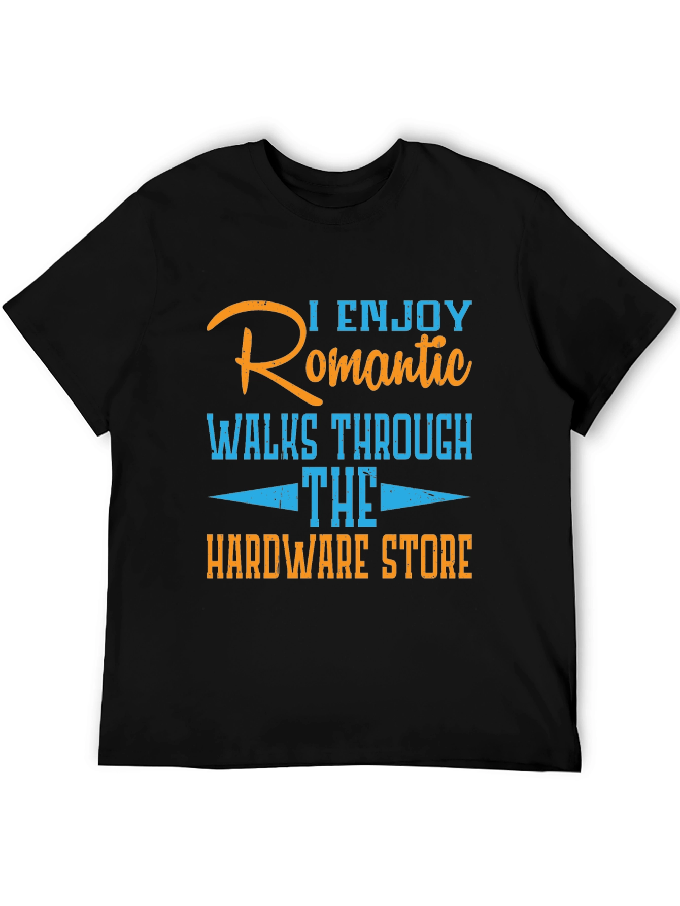 Black Humorous Hardware Store Romantic Walks T-Shirt view 5