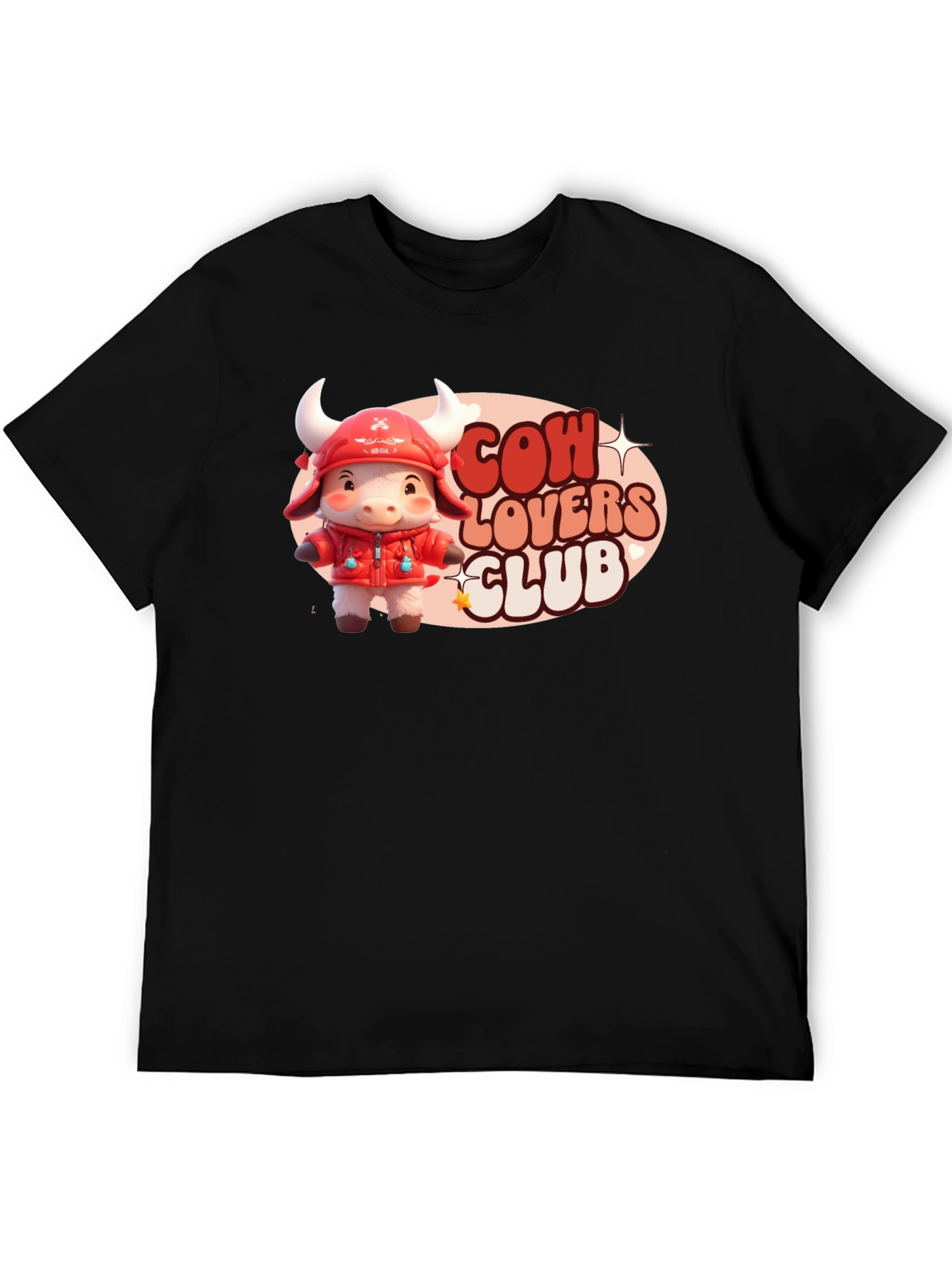 Black Cow Lovers Club Black Graphic Tee view 5