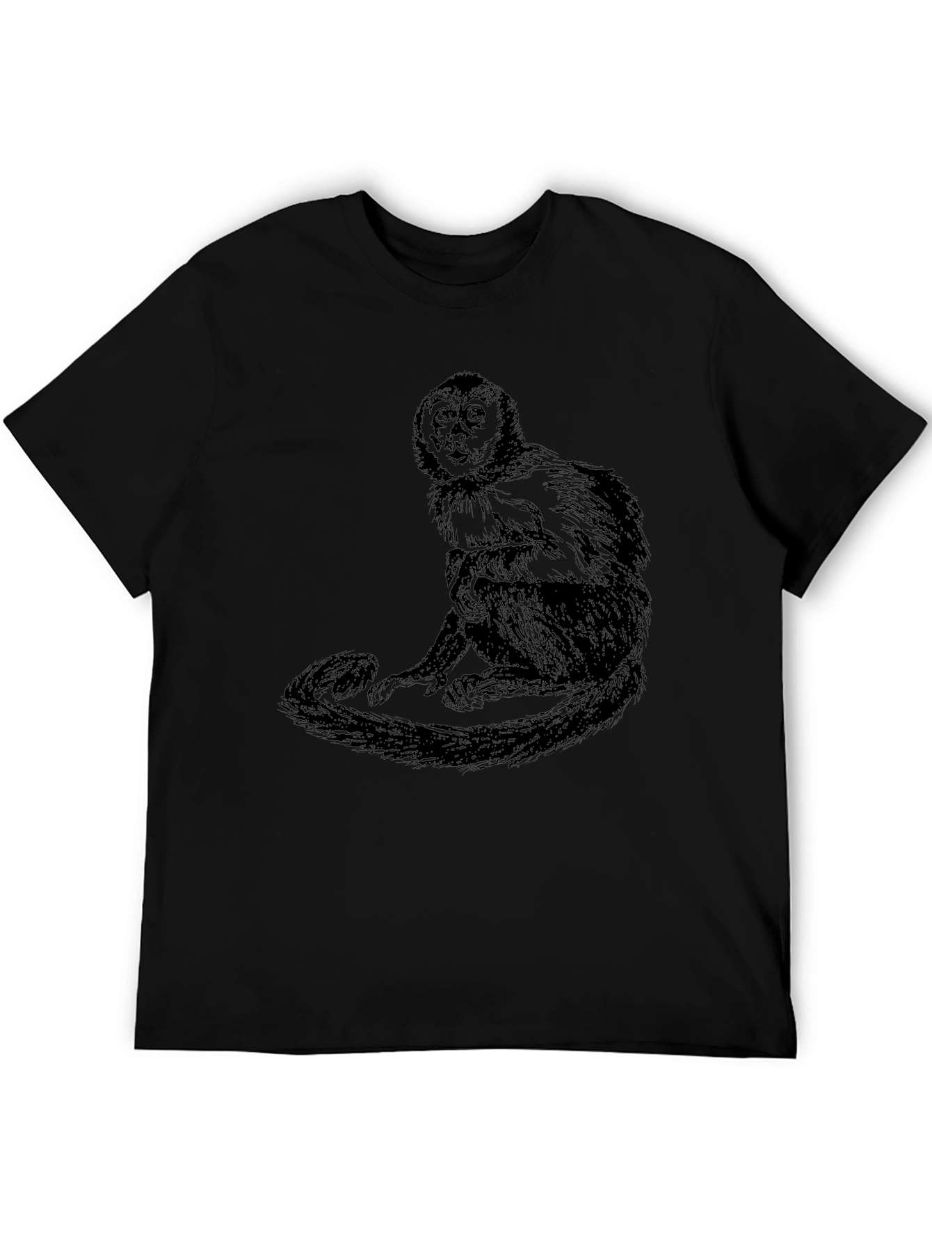Black Monkey Graphic Black T-Shirt view 5