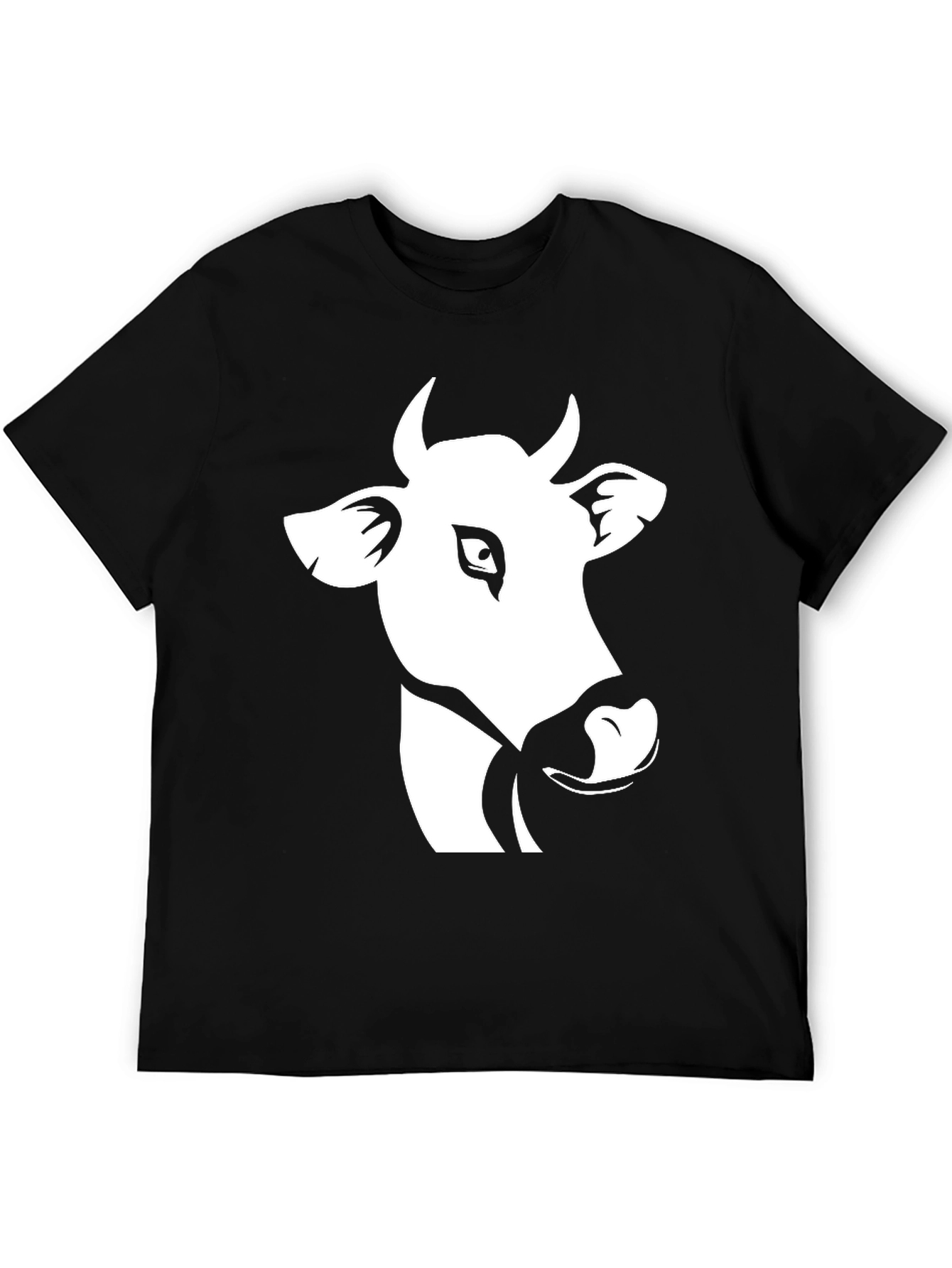 Black Cow Graphic Black T-Shirt view 5