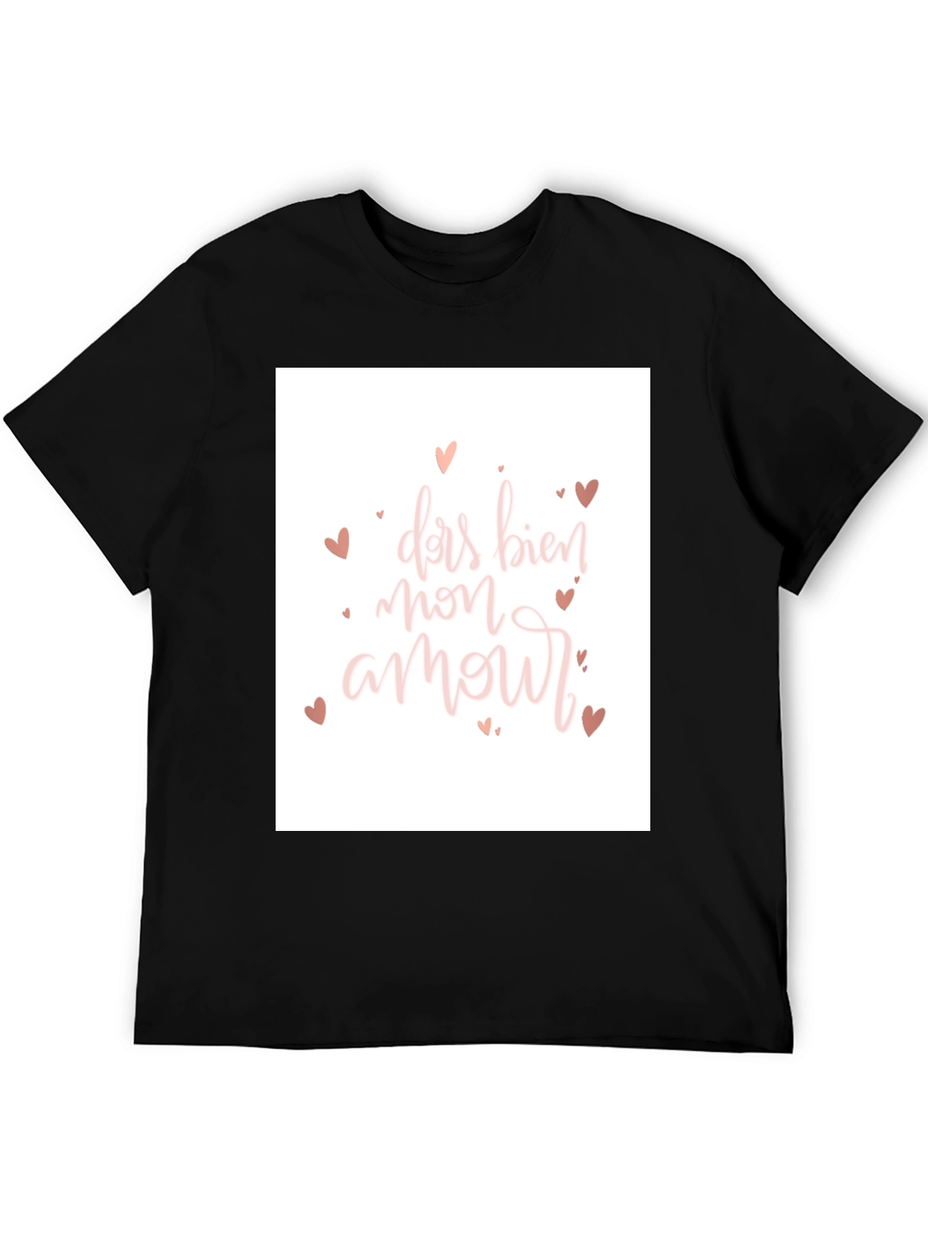 Black Dar Bien Mon Amour T-Shirt - Black view 5
