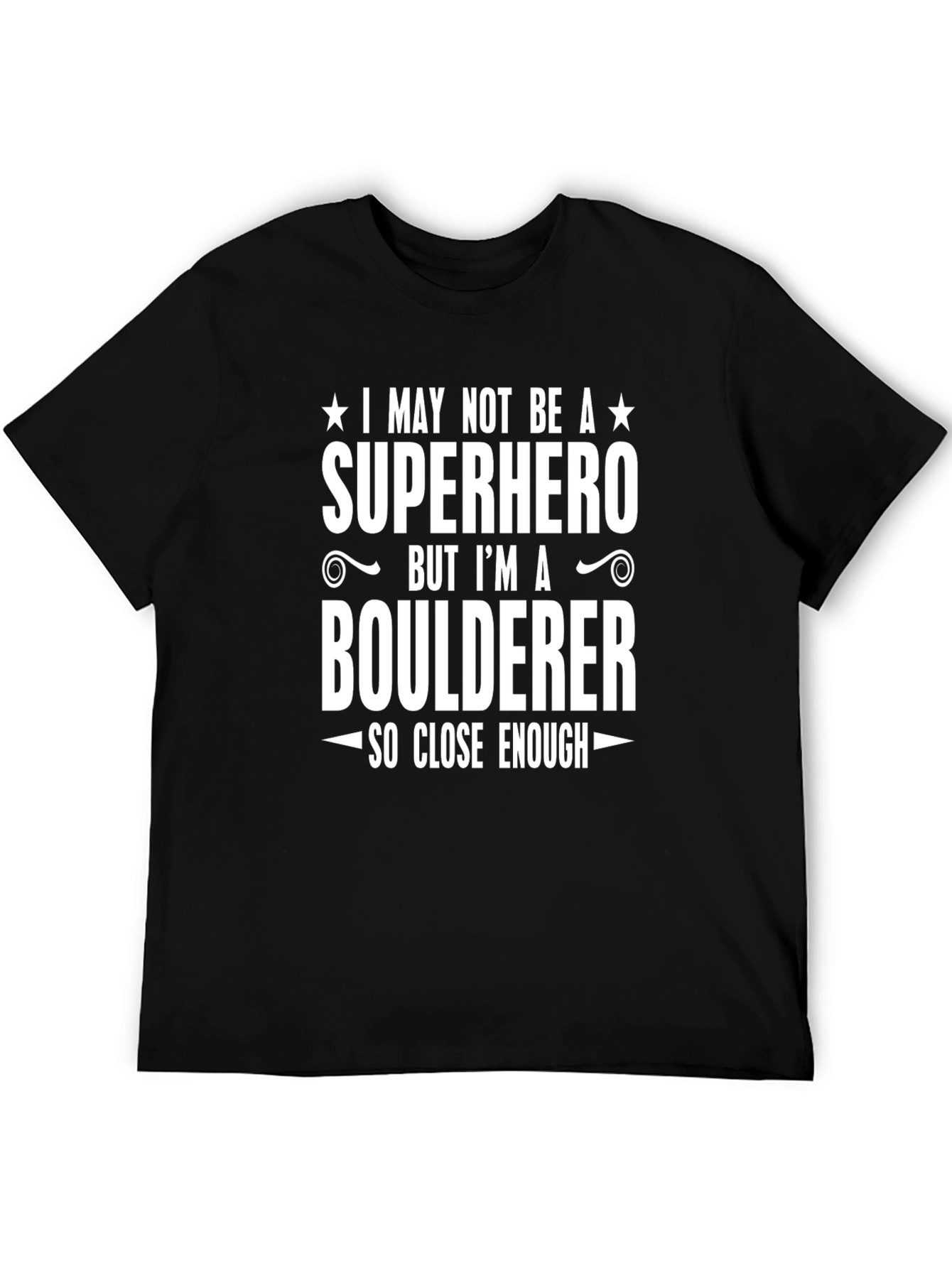 Black Superhero Boulderer Graphic Tee view 5
