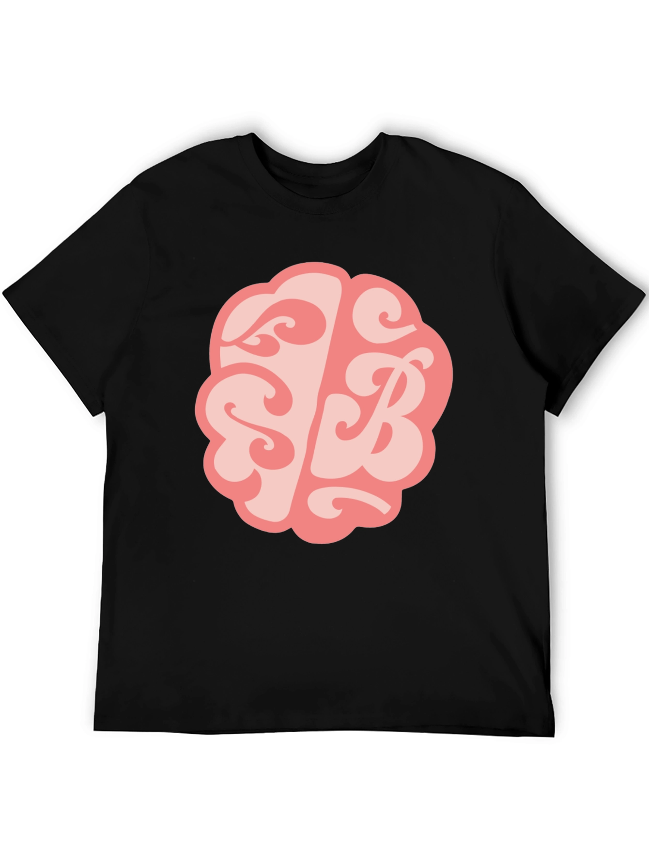 Black Brain SB Graphic Tee - Black Cotton Blend T-Shirt view 5