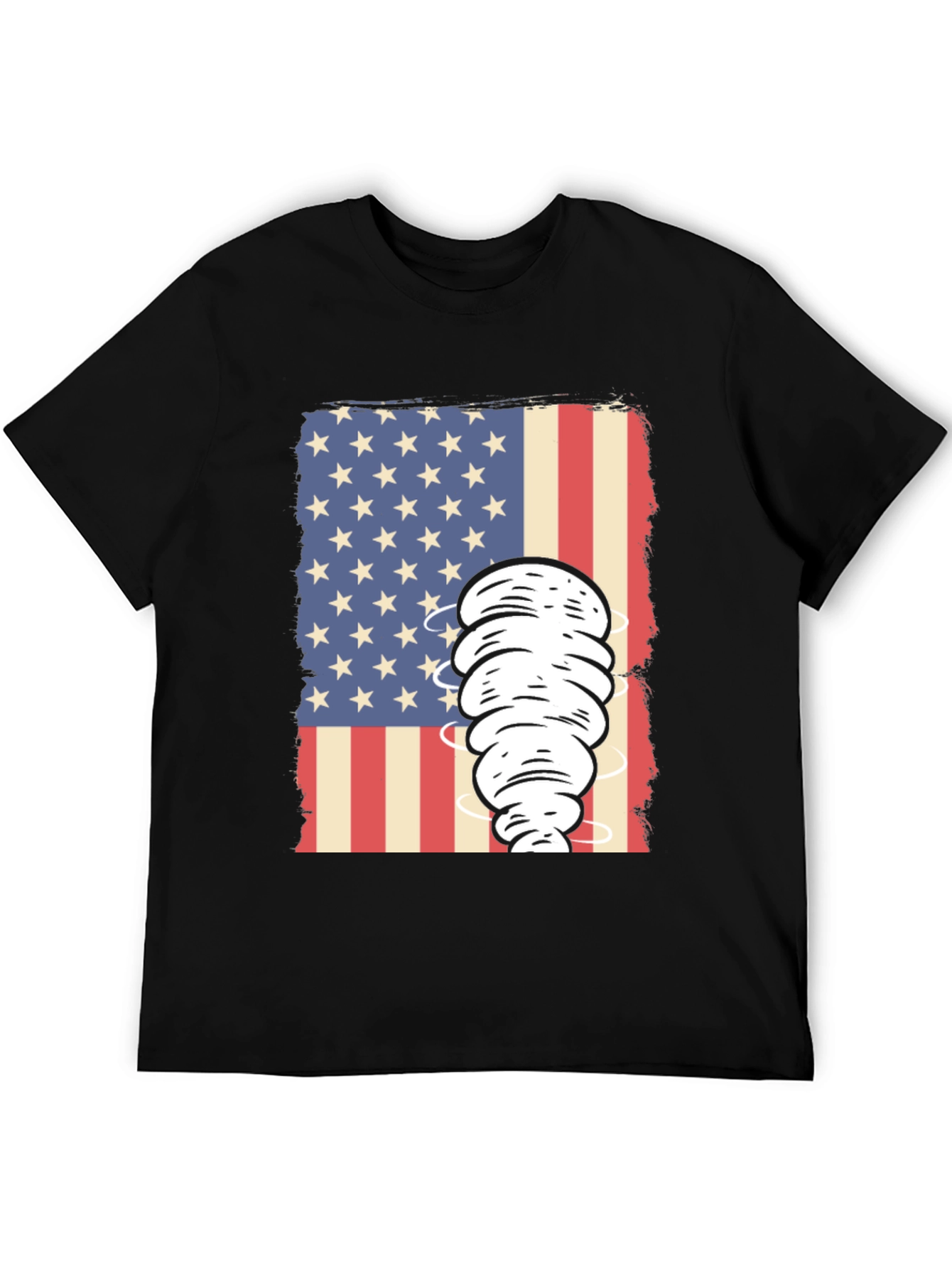 Black American Tornado Graphic Tee view 5
