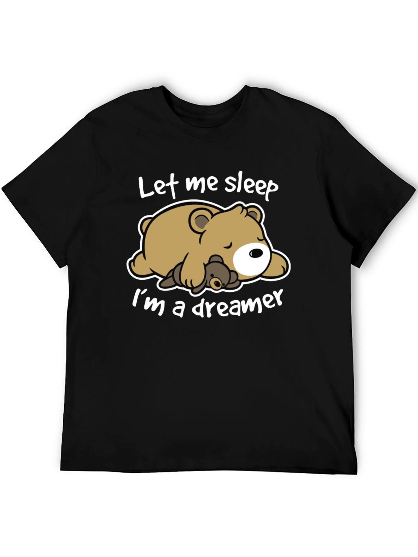 Black Let Me Sleep T-Shirt - Bear Dreamer Tee view 5