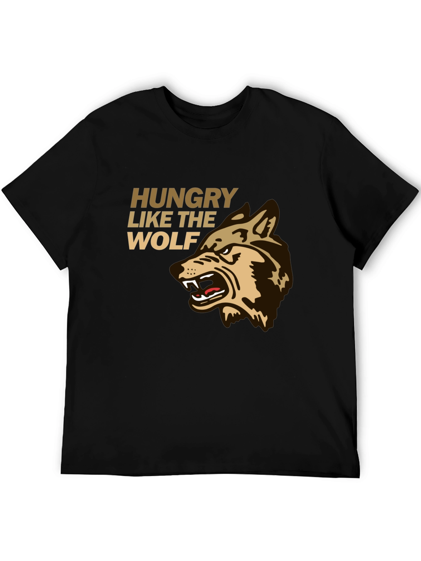 Black Hungry Like the Wolf Graphic Tee - Black view 5