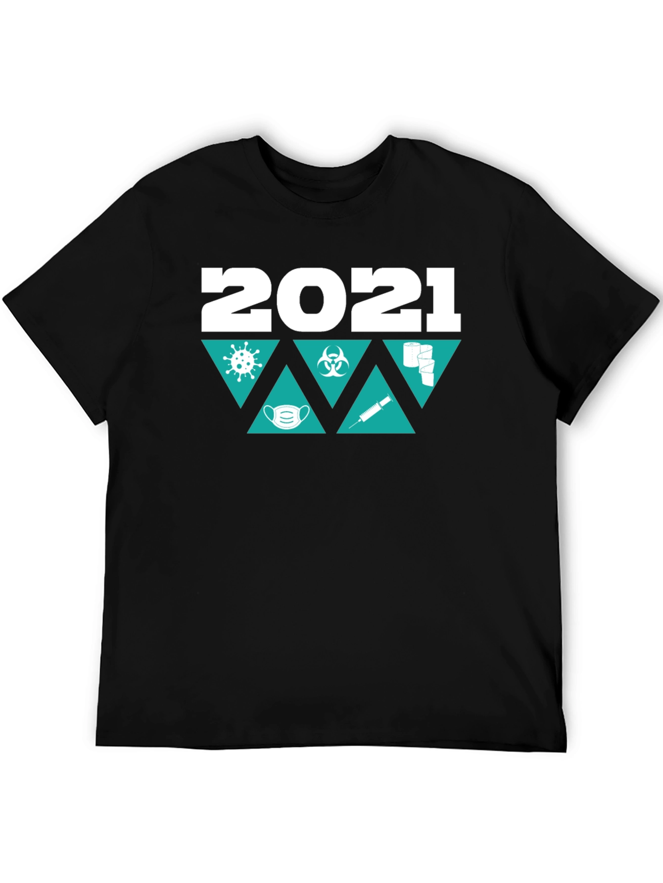 Black 2021 Pandemic Themed T-Shirt view 5