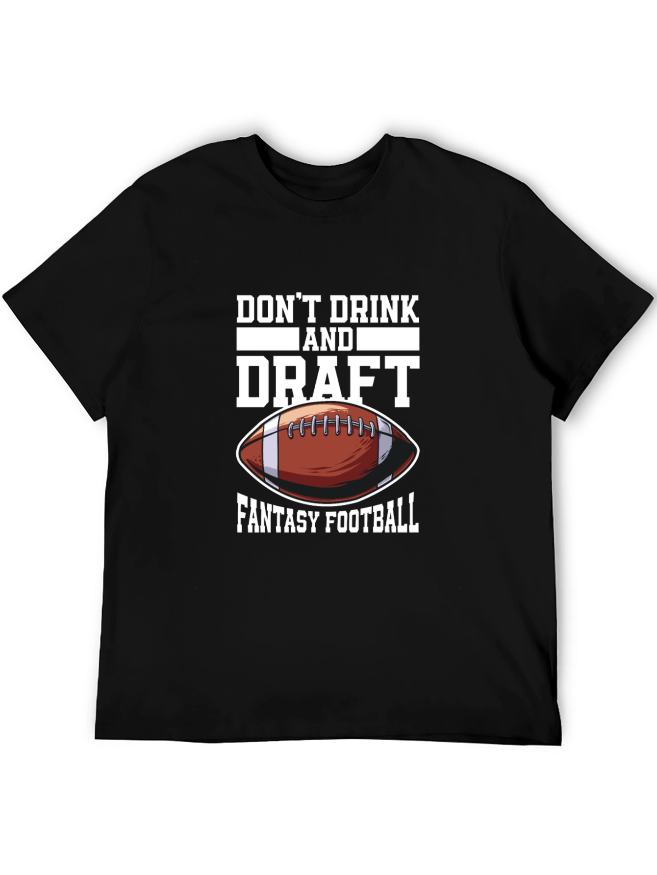 Black Don't Drink & Draft Fantasy Football Graphic Tee view 5