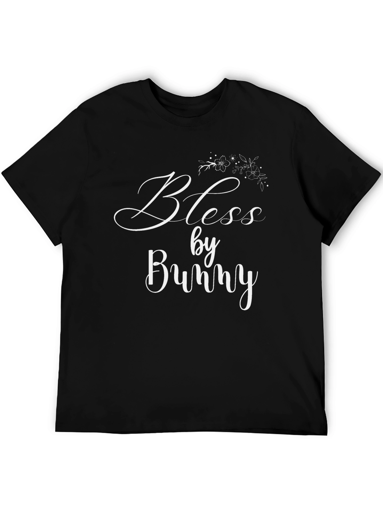 Black Blessed by Bunny Black T-Shirt view 5