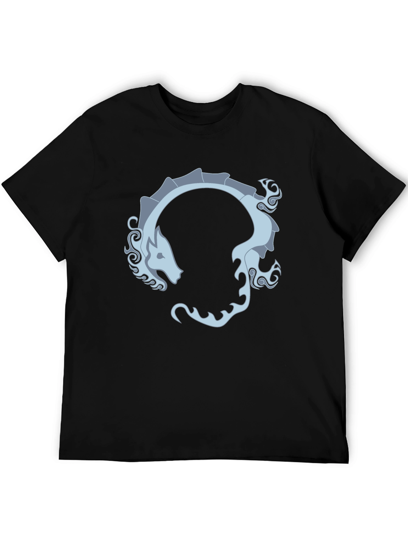 Black Dragon Circle Graphic Tee - Black Cotton view 5