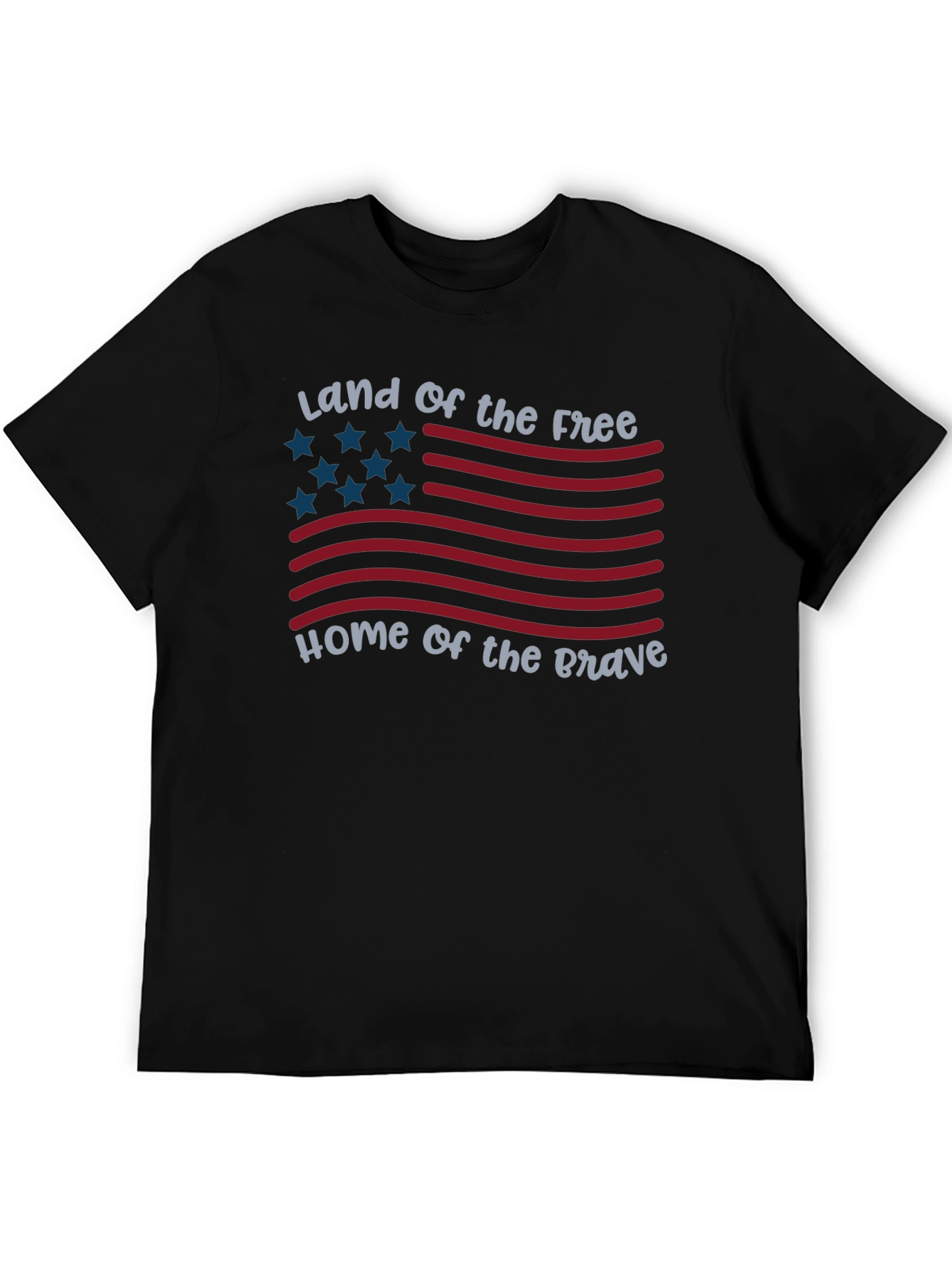Black Patriotic 'Land of the Free' Graphic Tee view 5