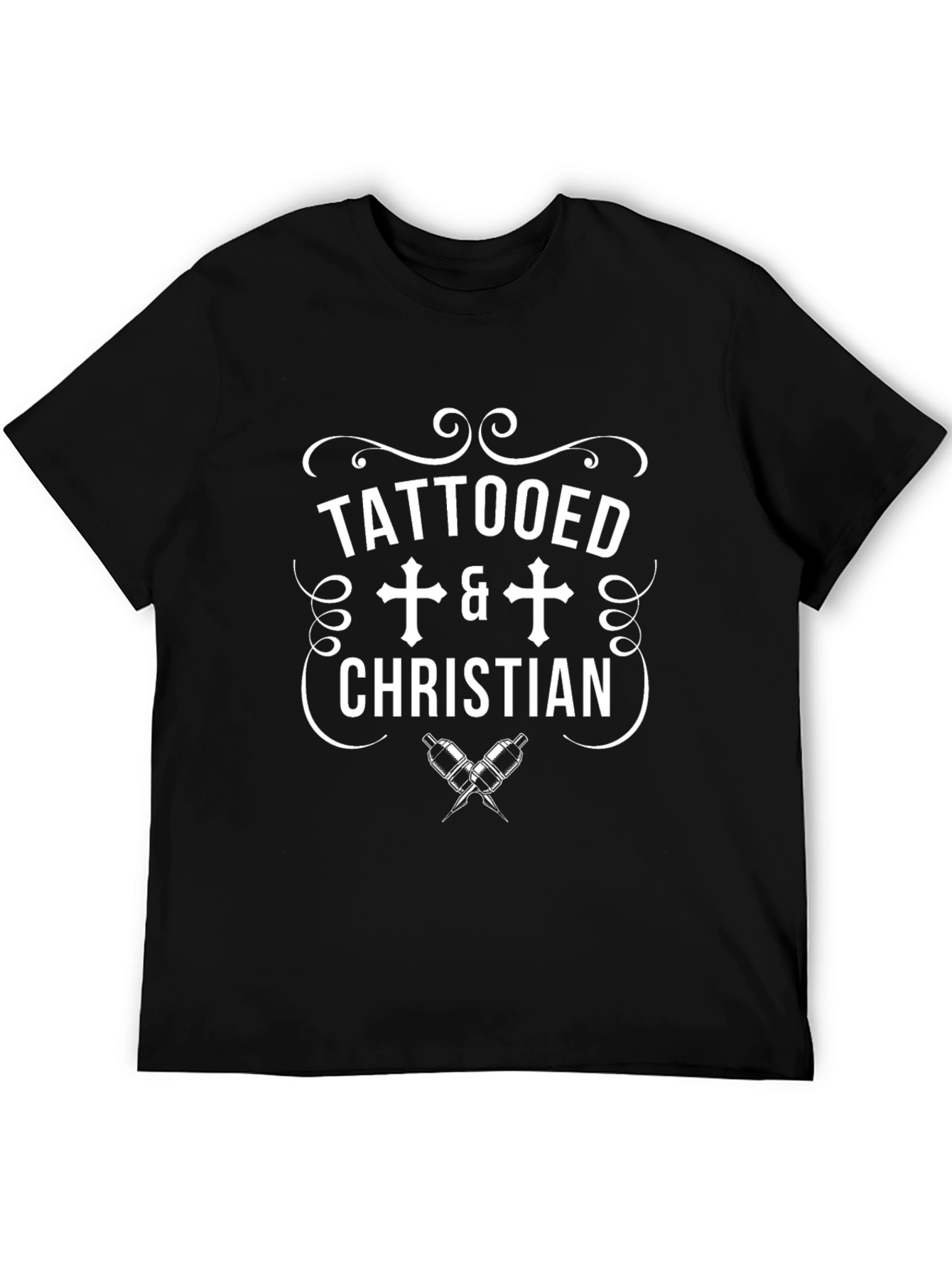 Tattooed Christian Graphic Tee - Black Cotton T-Shirt - 5