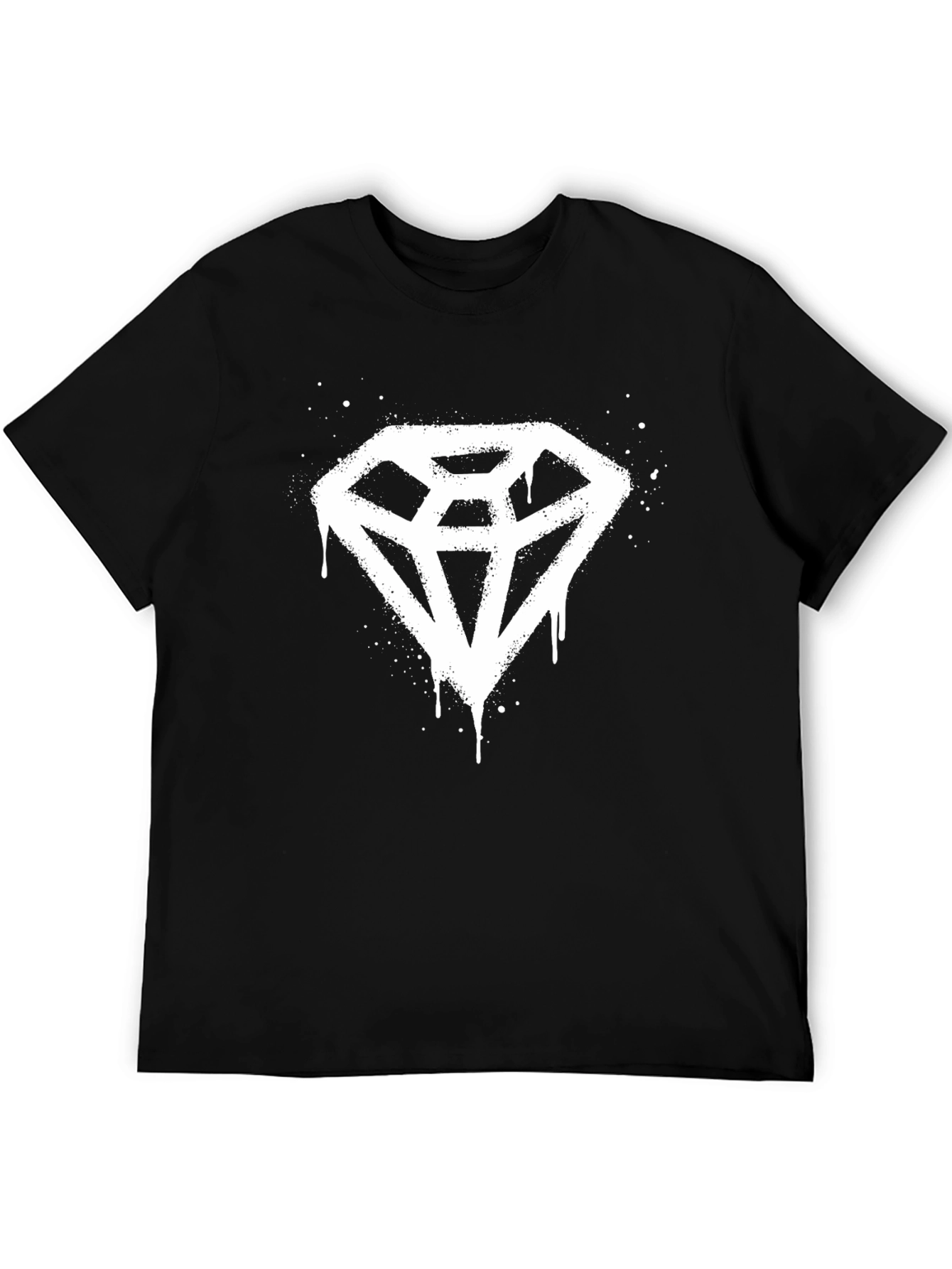 Black Diamond Spray Paint Graphic Tee - Black view 5