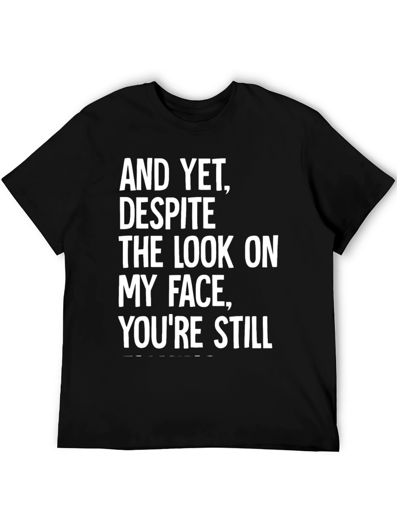 Black Funny Sarcastic Graphic Print T-Shirt view 5