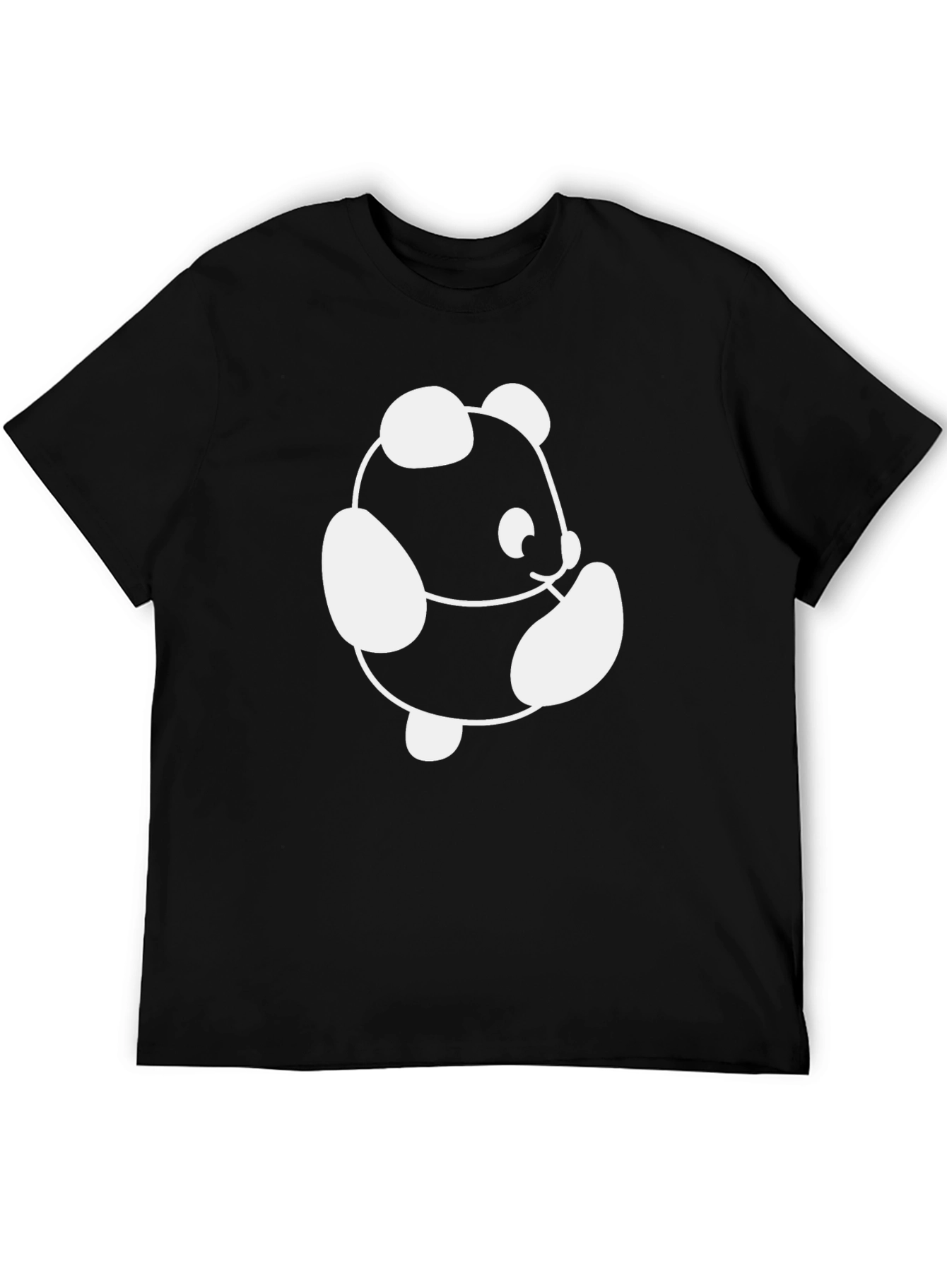 Black Panda Graphic Black T-Shirt view 5