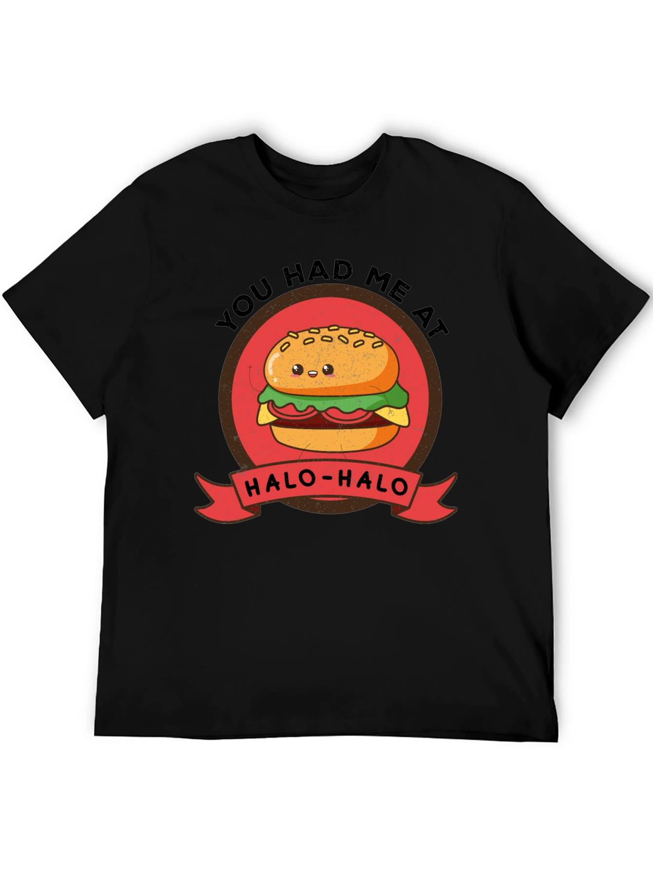 Black You Had Me At Halo-Halo T-Shirt - Funny Foodie Tee view 5