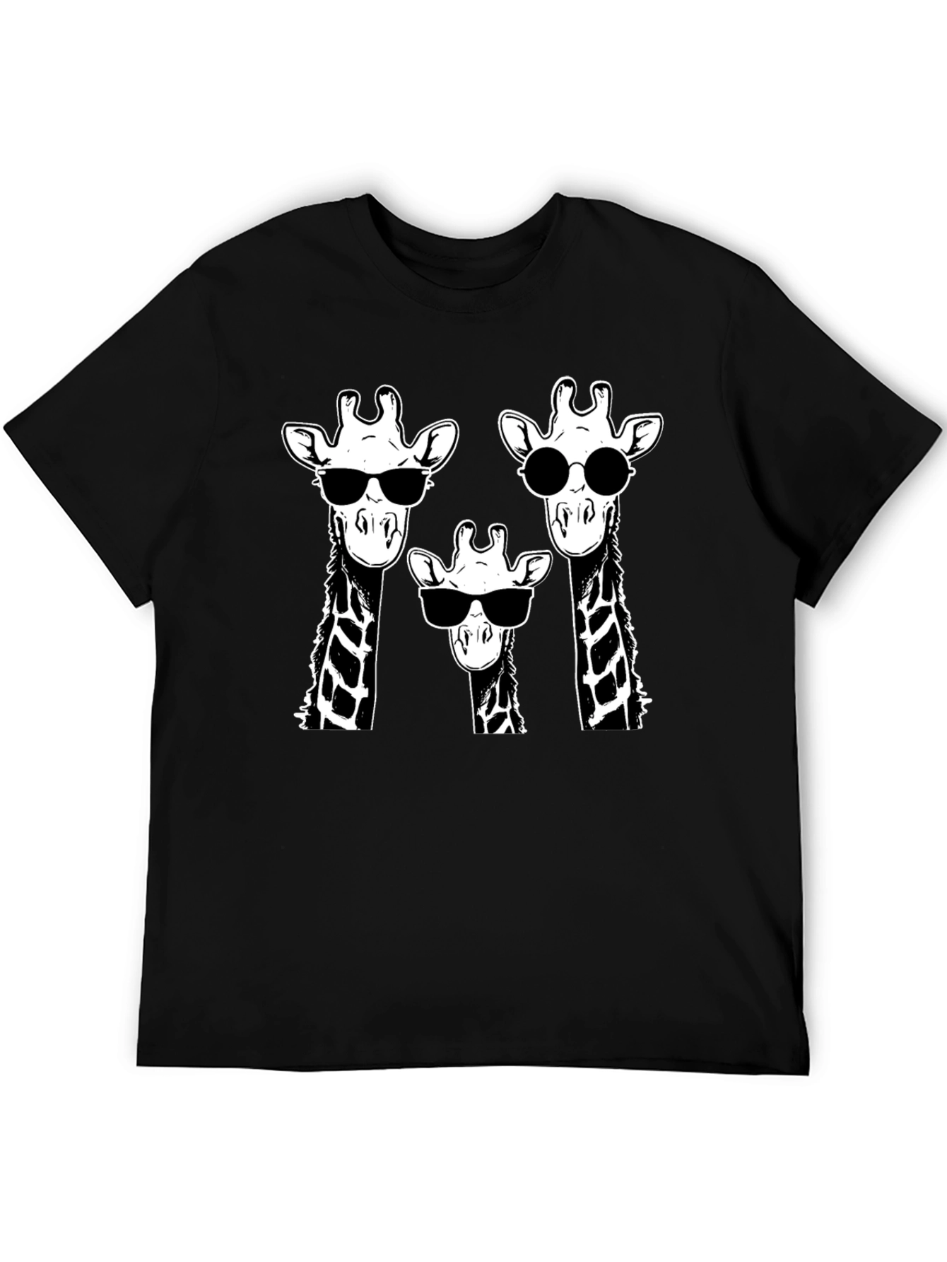 Black Giraffe Squad T-Shirt - Cool Animal Graphic Tee view 5