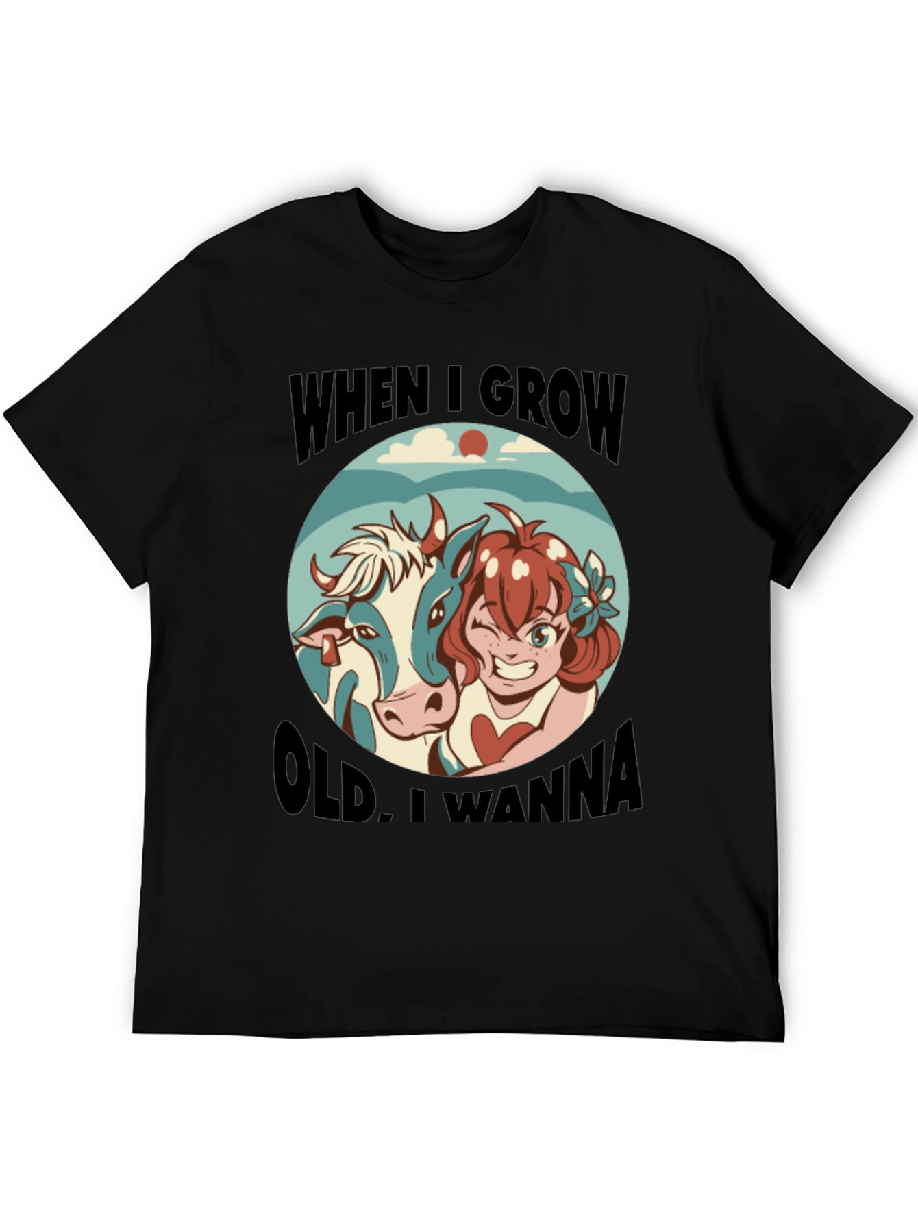Black Humorous 'When I Grow Old' Graphic Tee view 5