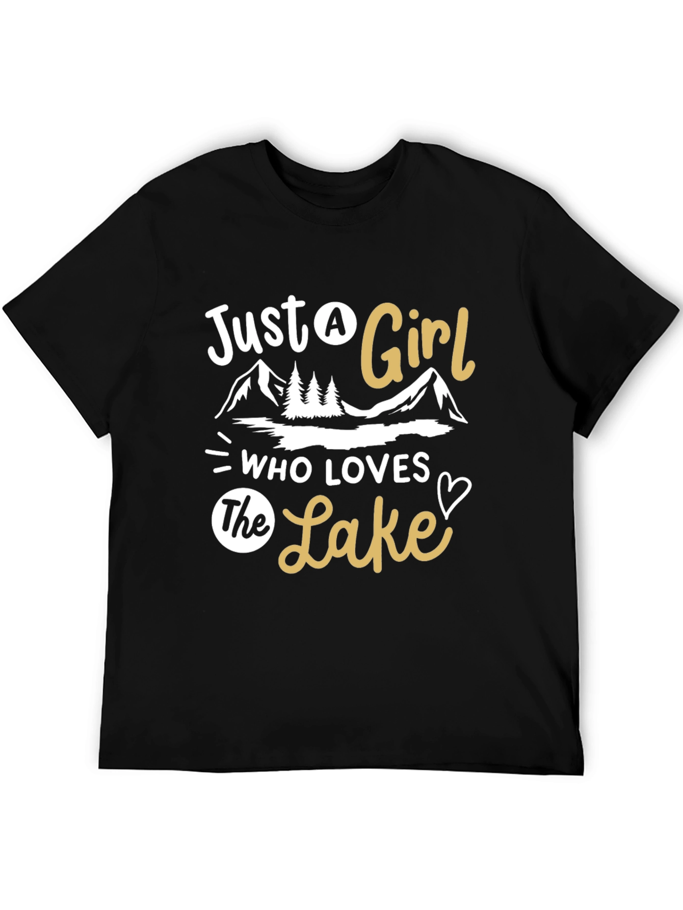 Black Lake Lover T-Shirt - Just A Girl Who Loves The Lake view 5