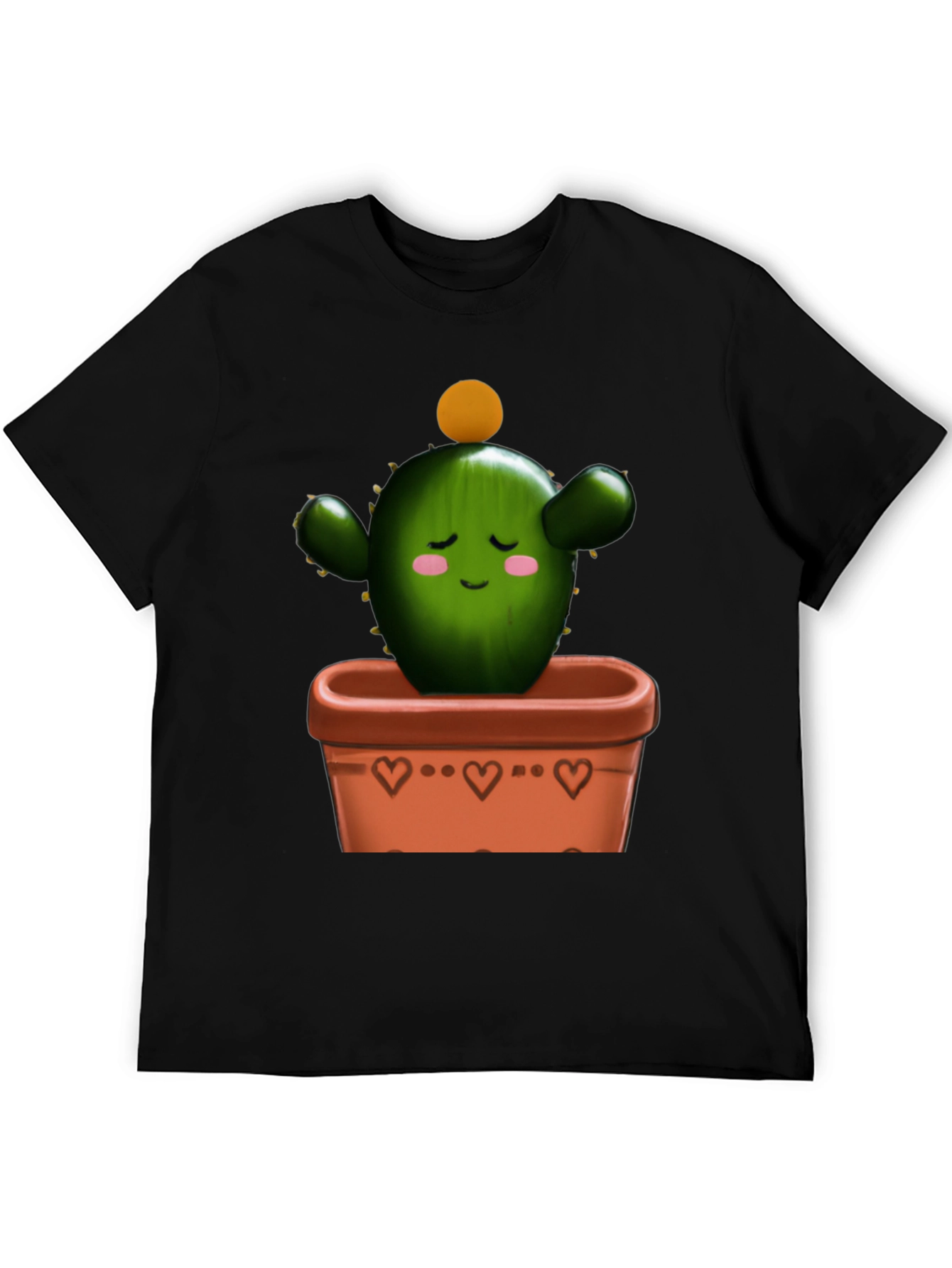 Black Cactus in Pot Graphic Tee - Trendy Design view 5