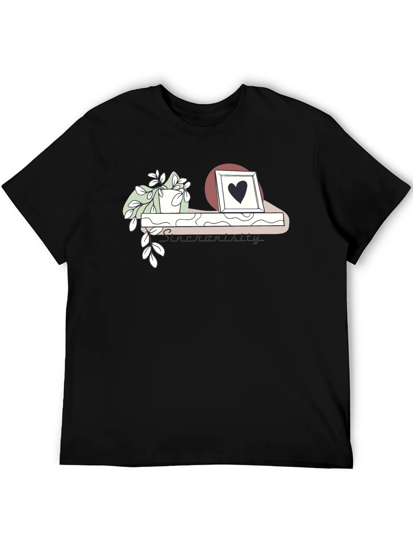 Black Shelf Plant Graphic Tee - Modern Style view 5